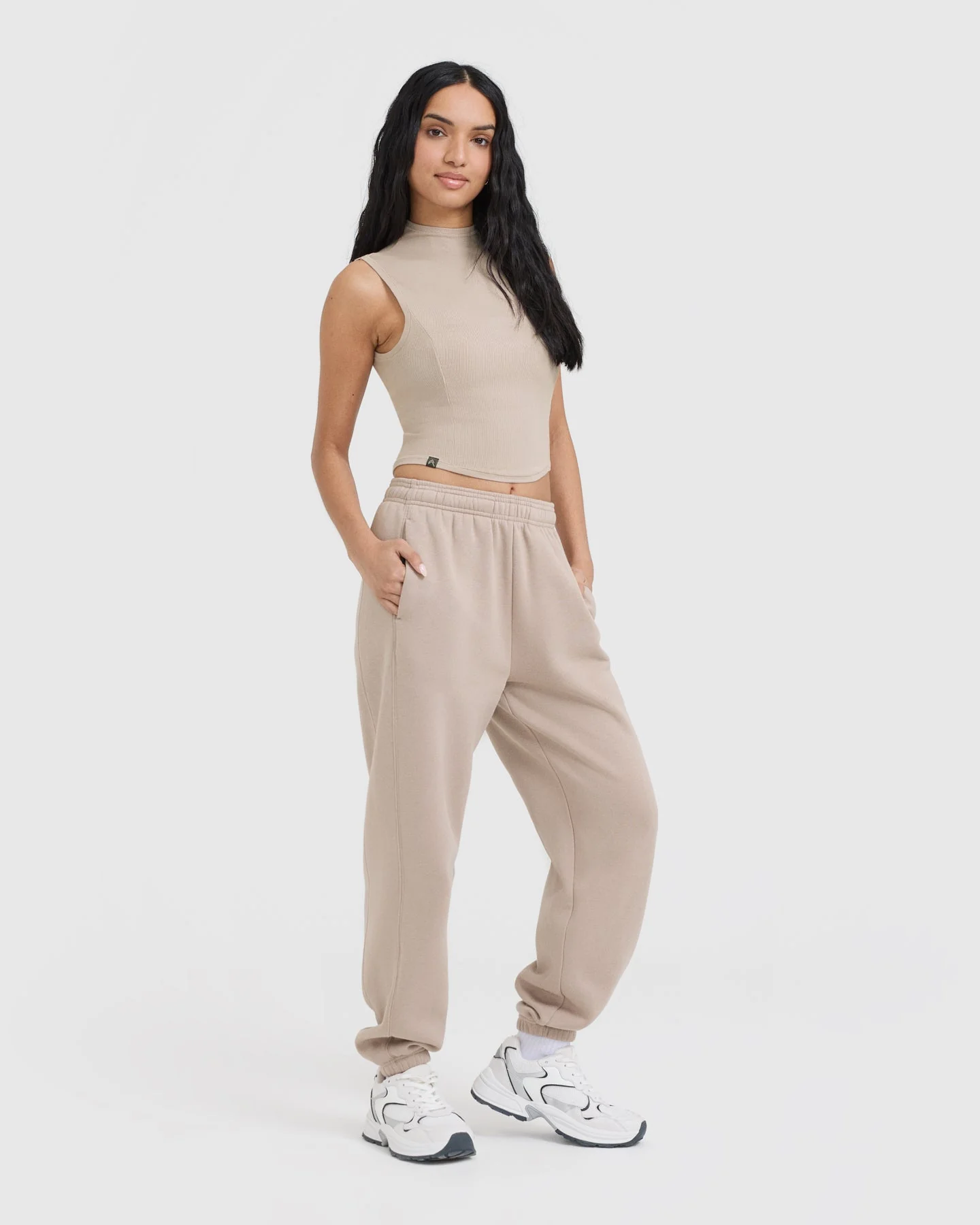 Mellow™ Rib Mid Mock Neck Tank | Mushroom Brown - Image 3