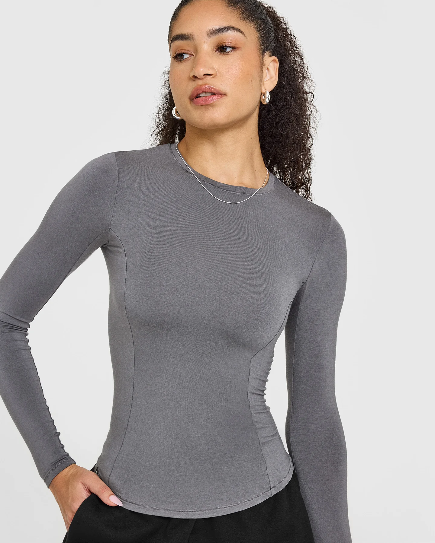 Mellow™ Soft Long Sleeve Top | Ash Grey - Image 5