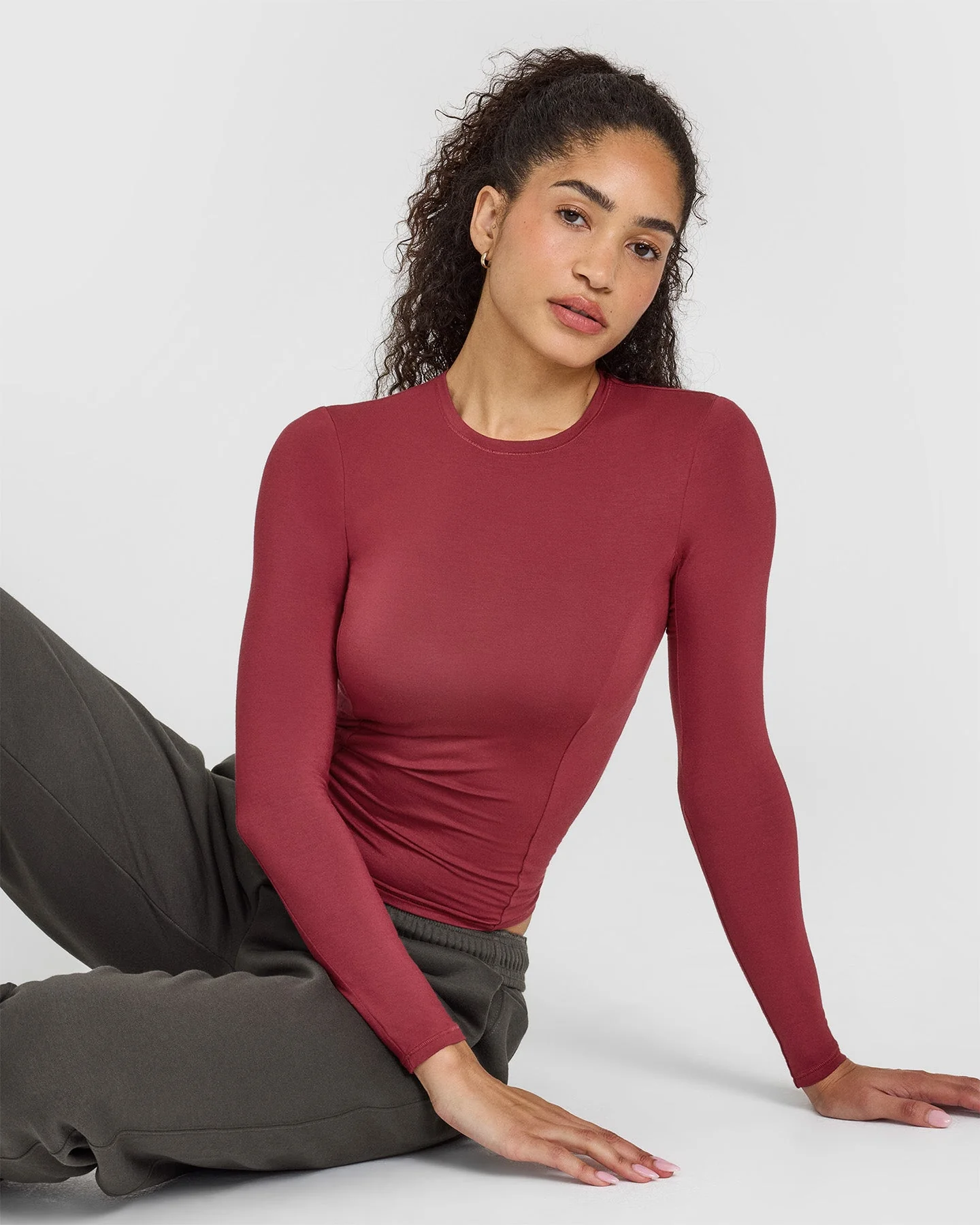 Mellow™ Soft Long Sleeve Top | Burnt Cherry - Image 6