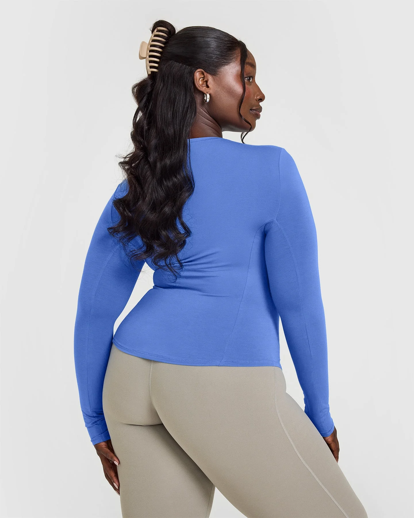 Mellow™ Soft Long Sleeve Top | Glaucous Blue - Image 2