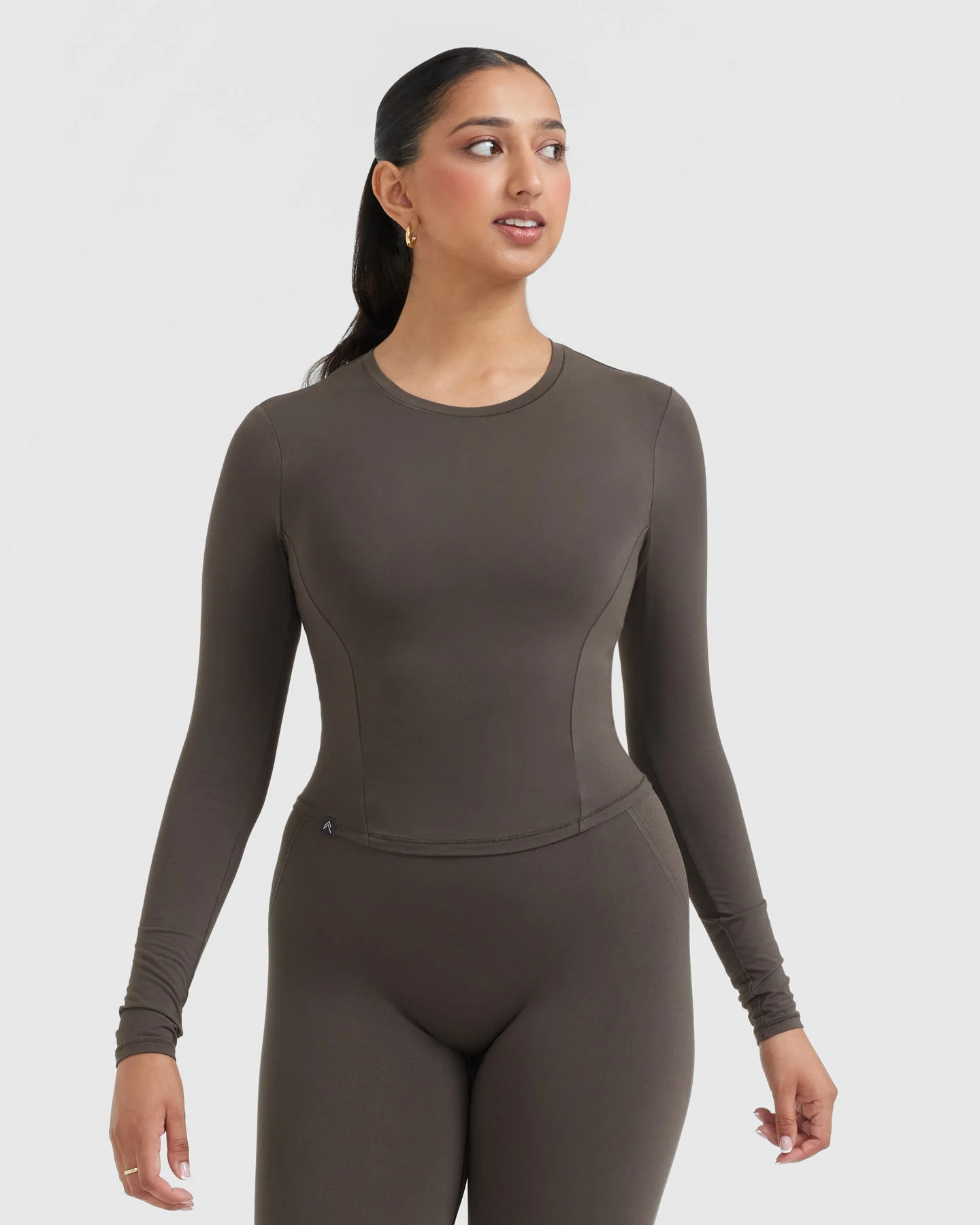 Mellow™ Soft Mid Long Sleeve Top | Deep Taupe