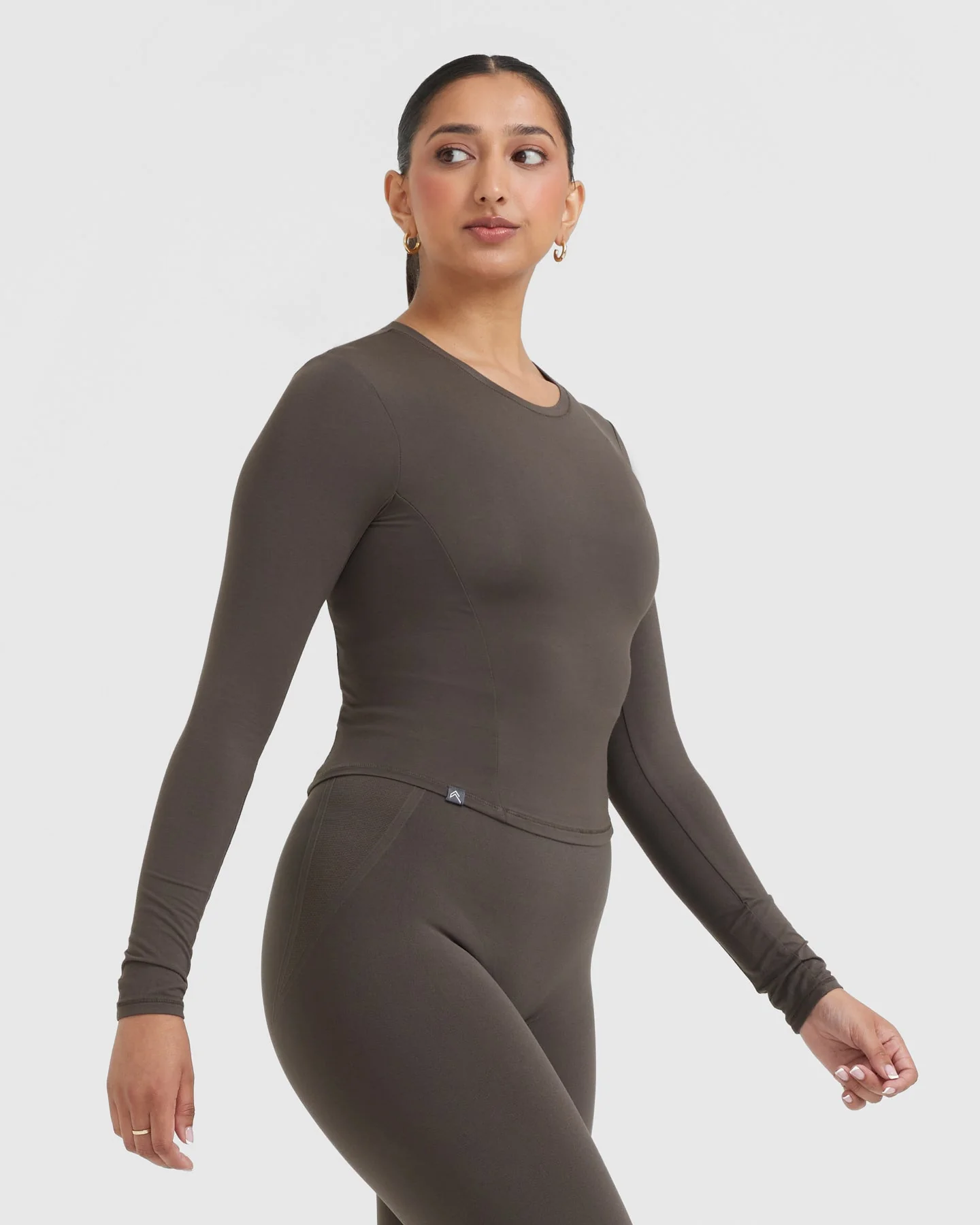 Mellow™ Soft Mid Long Sleeve Top | Deep Taupe - Image 3