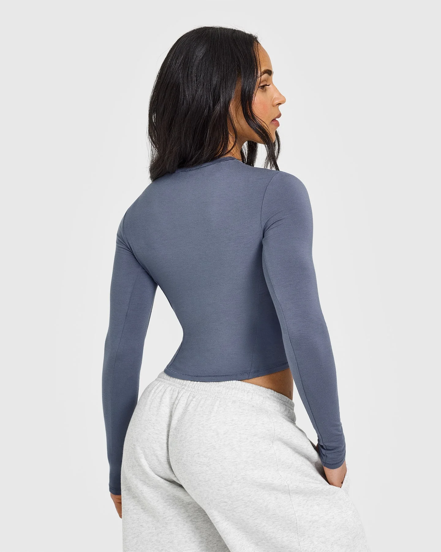 Mellow™ Soft Mid Long Sleeve Top | Granite Blue - Image 2