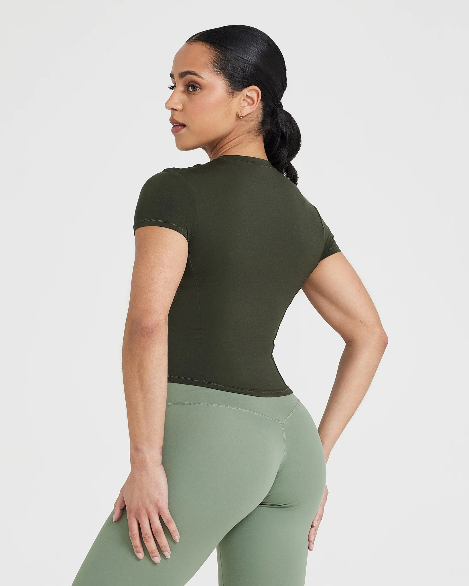 Mellow™ Soft Mid Short Sleeve T-Shirt | Khaki - Image 2