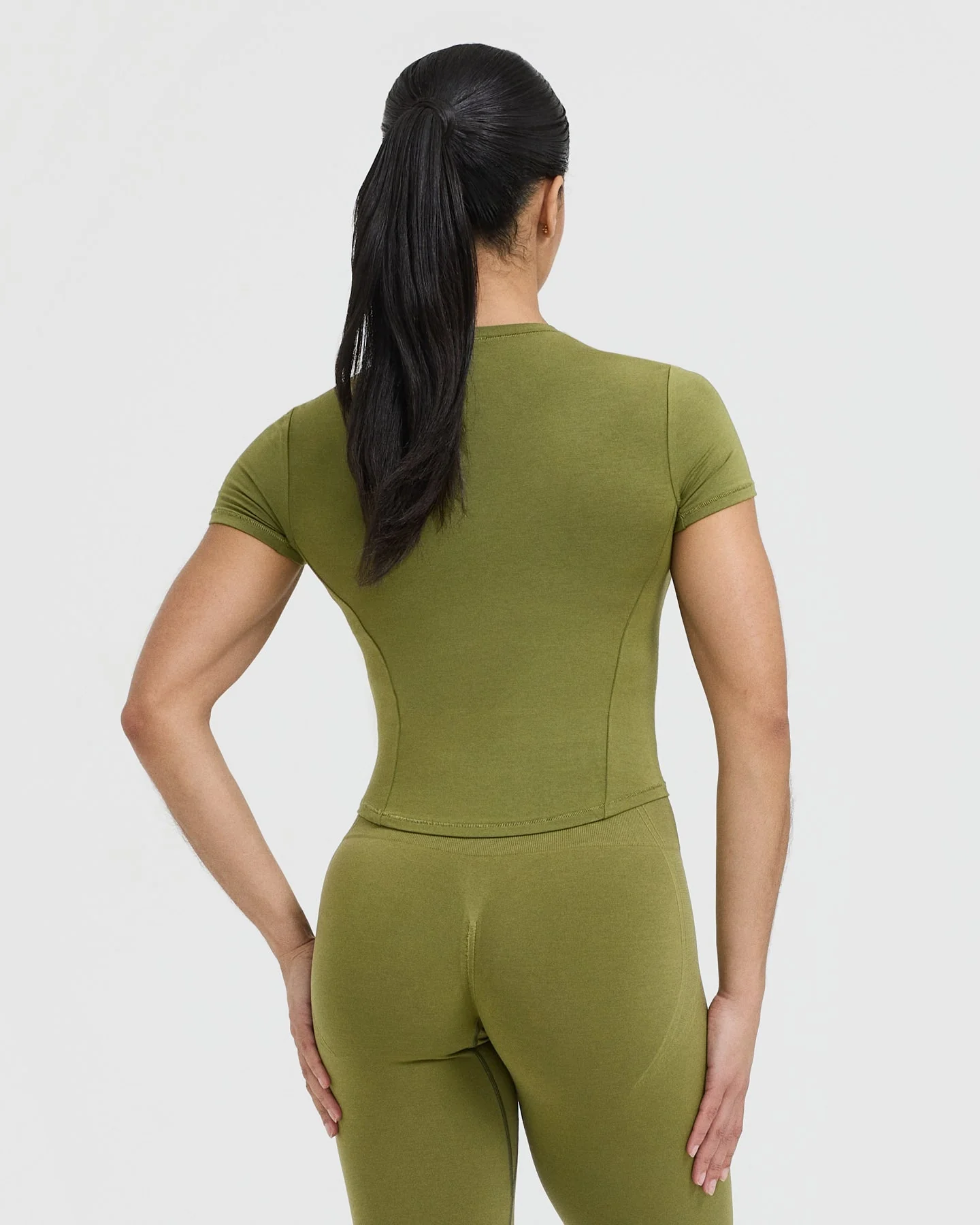 Mellow™ Soft Mid Short Sleeve T-Shirt | Olive Green - Image 2