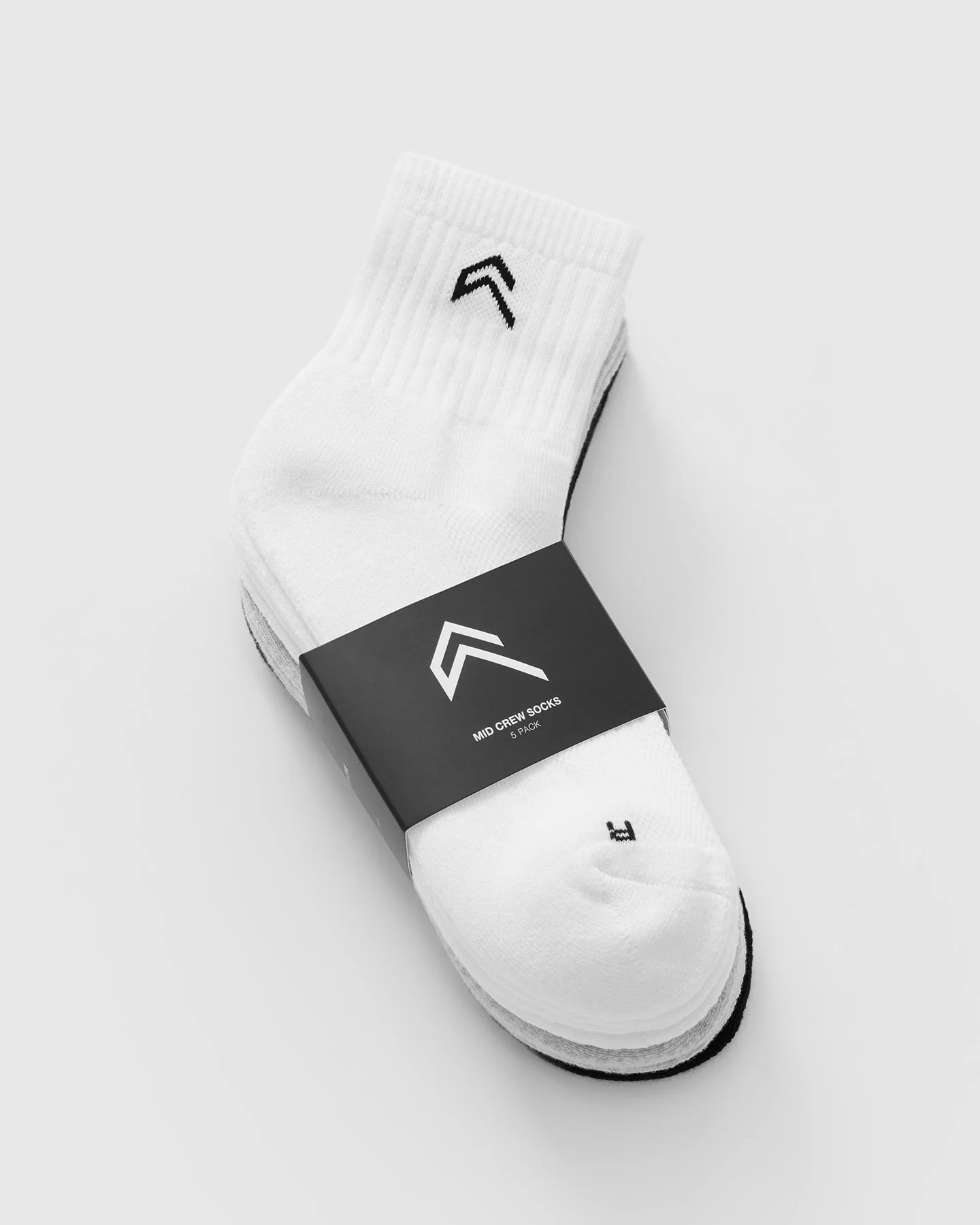 Mid Crew Socks 5 Pack | Grey/White/Black - Image 5