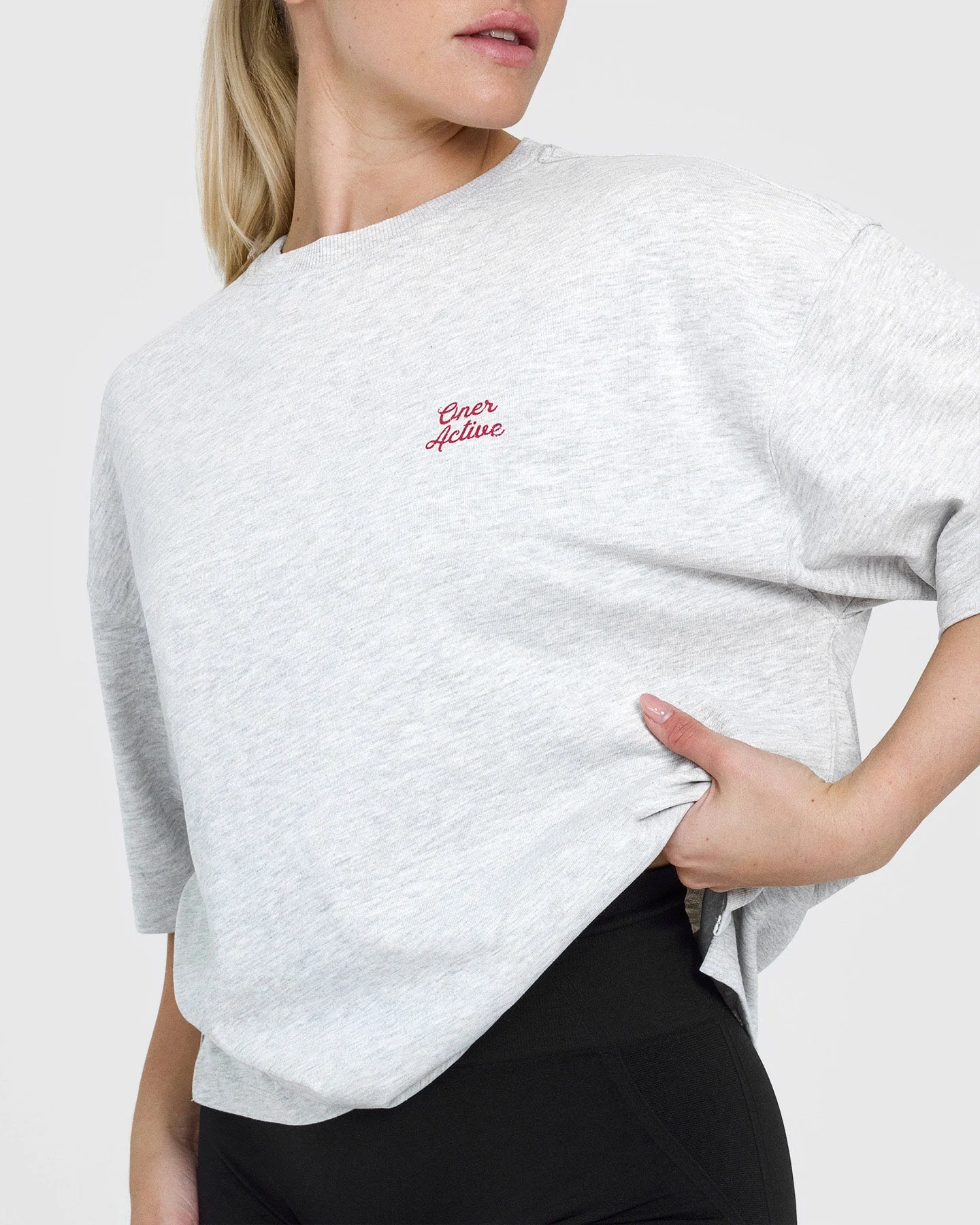 OA Graphic Washed T-Shirt | Light Grey Marl - Image 4