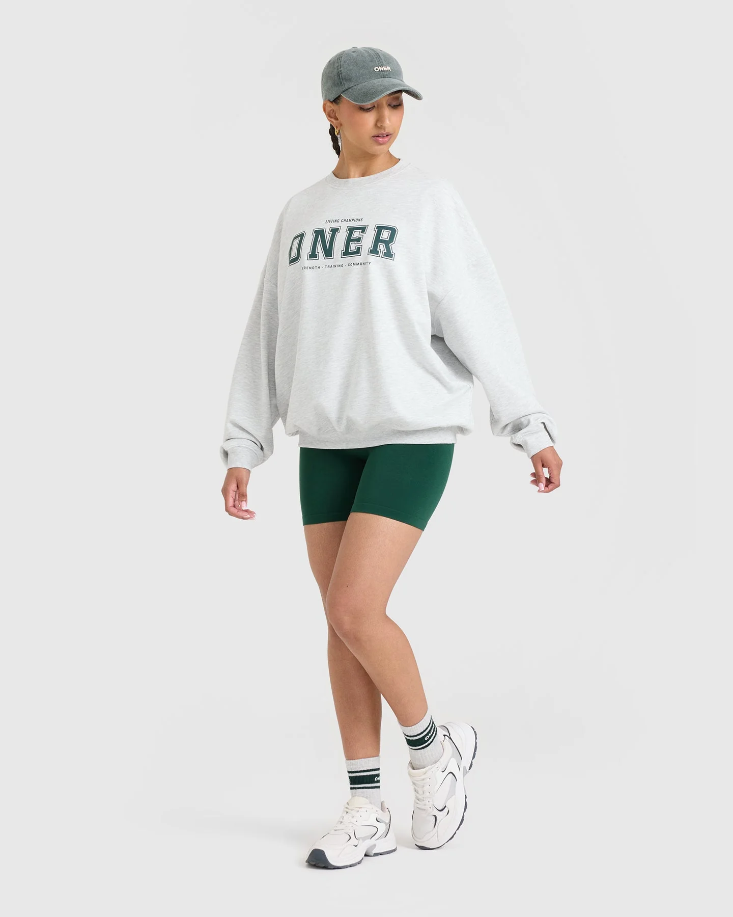 Oner Lightweight Sweatshirt | Light Grey Marl - Image 3