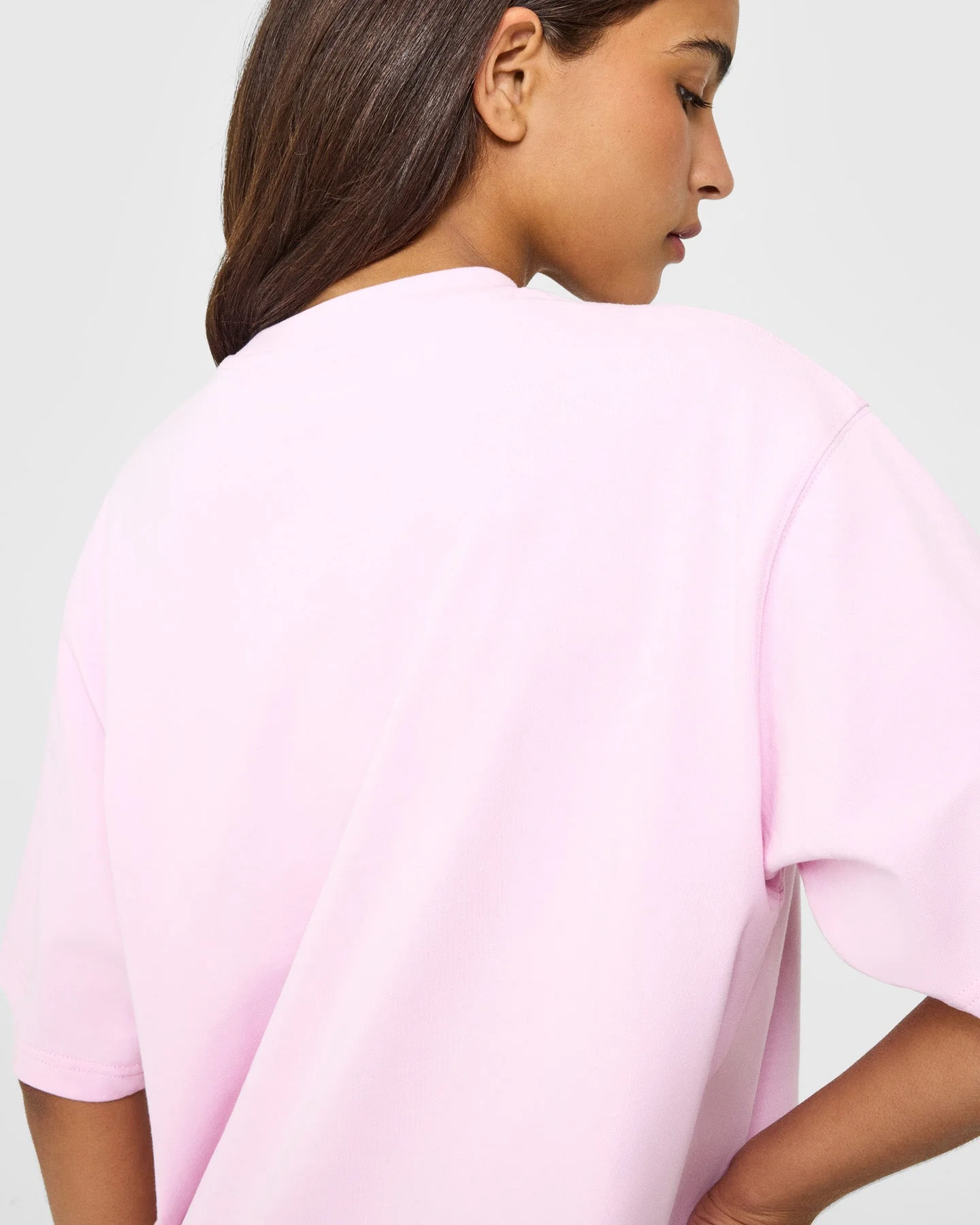 Oversized Oner Girlfriend Washed T-Shirt | Chalk Pink - Image 4