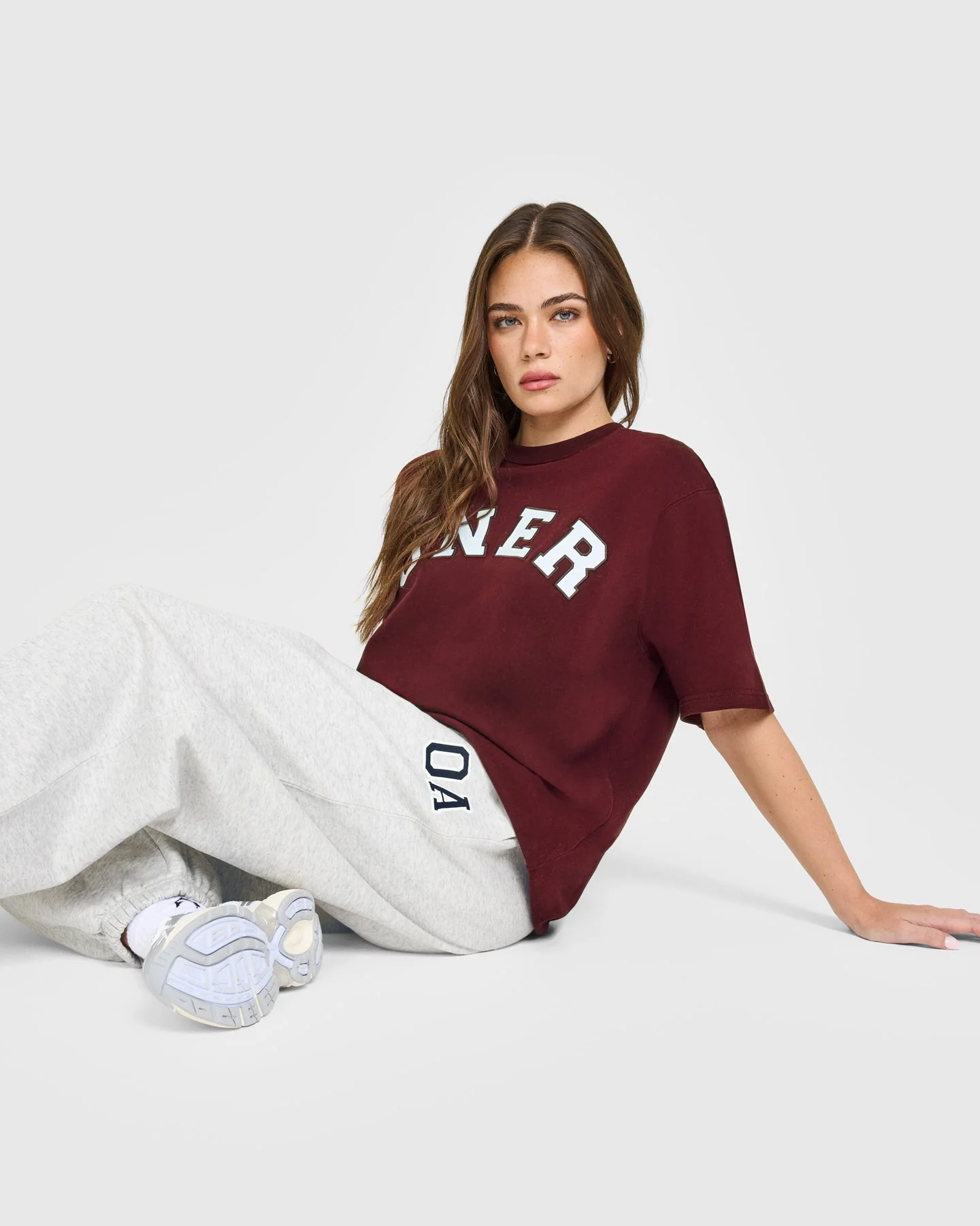 Oversized Oner Girlfriend Washed T-Shirt | Rosewood - Image 6