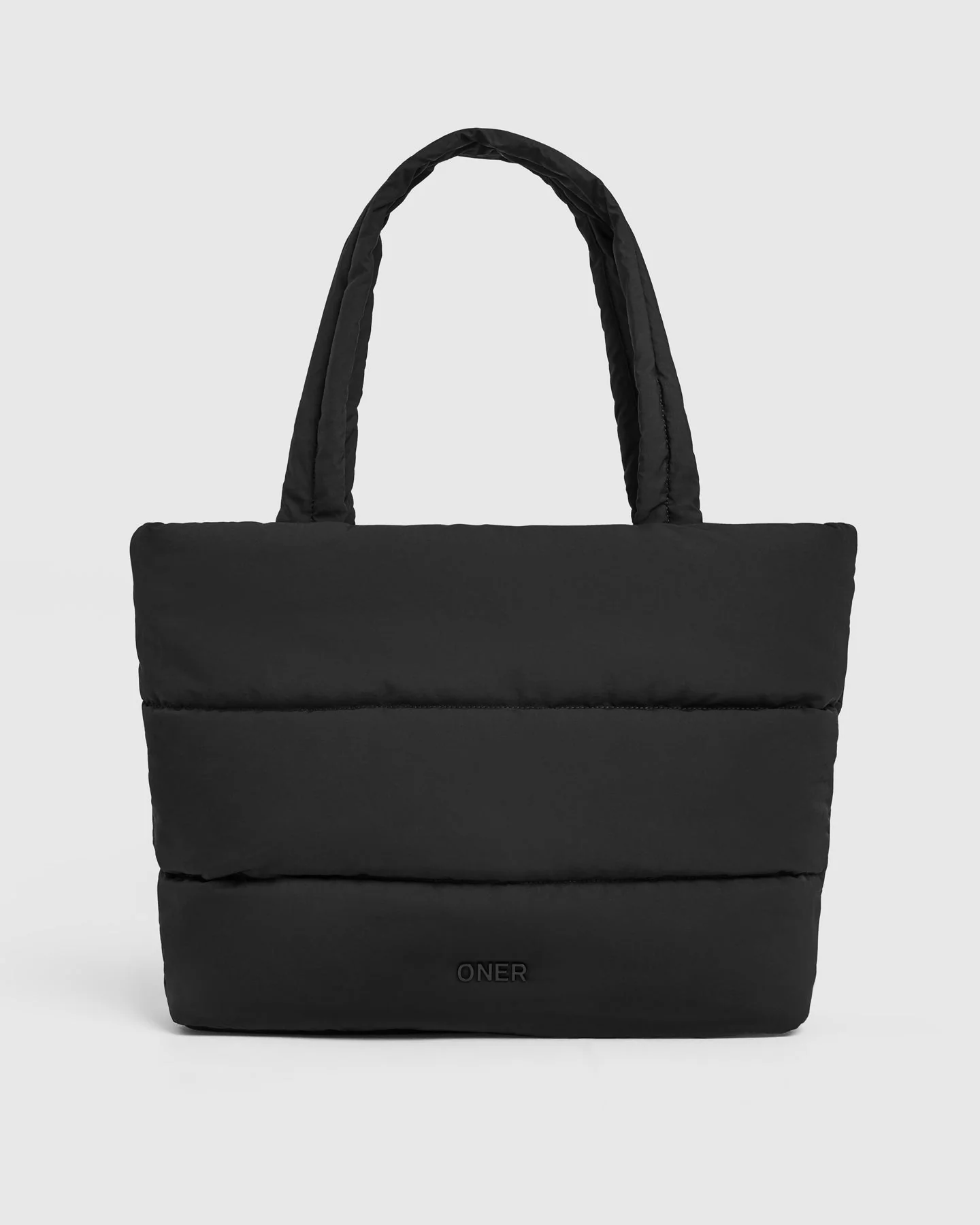 Quilted Tote Bag | Black - Image 2