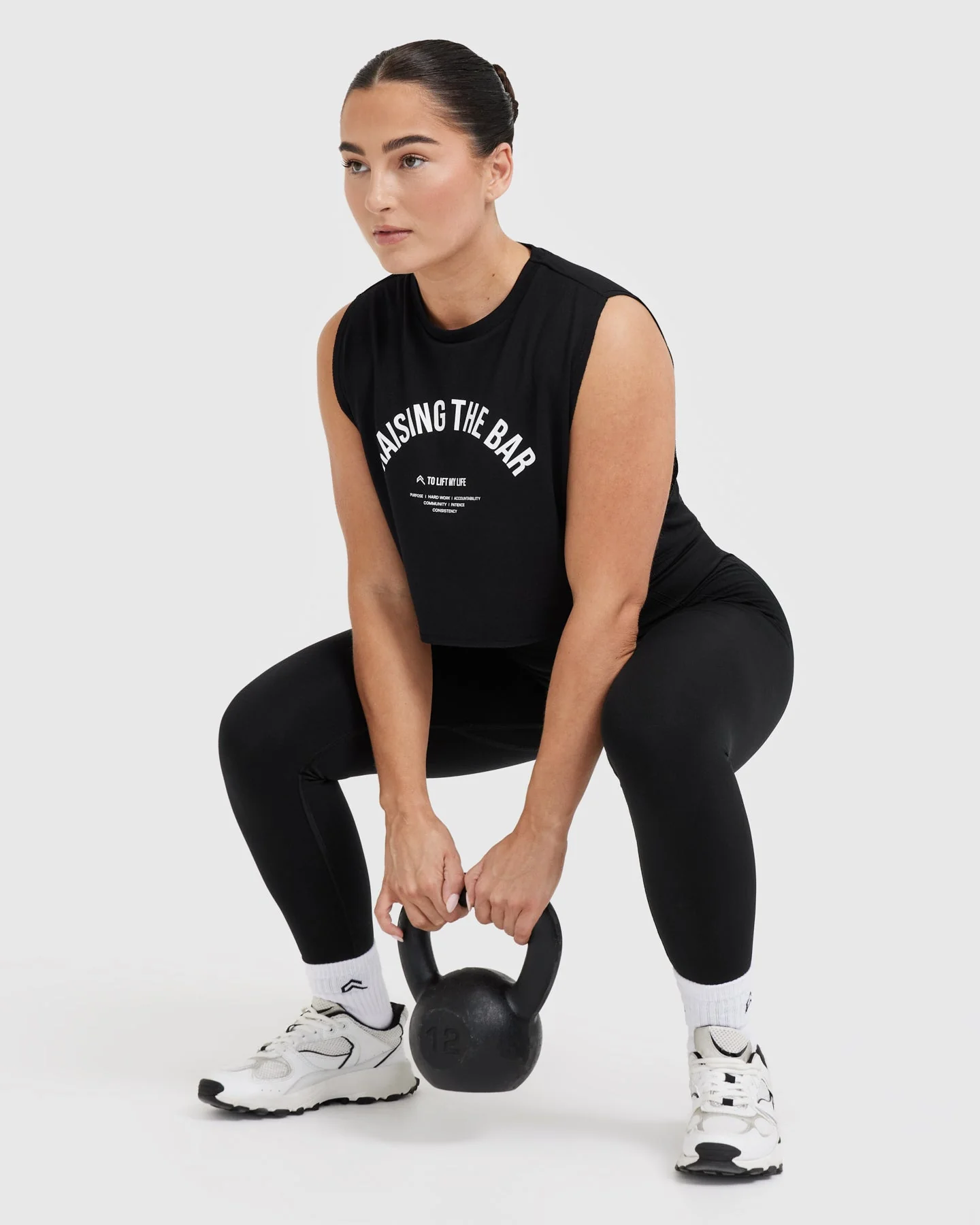 Raising The Bar Graphic Muscle Crop Vest | Black - Image 6