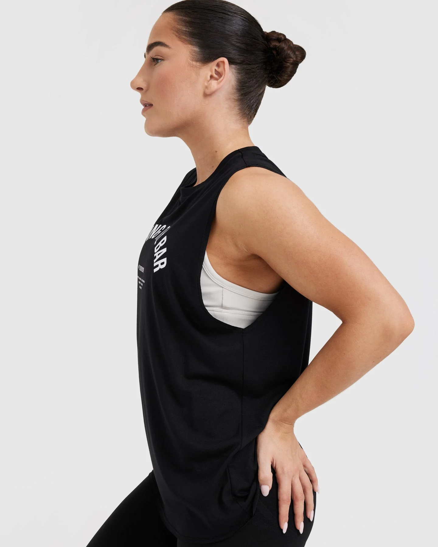 Raising The Bar Graphic Unisex Muscle Vest | Black - Image 4