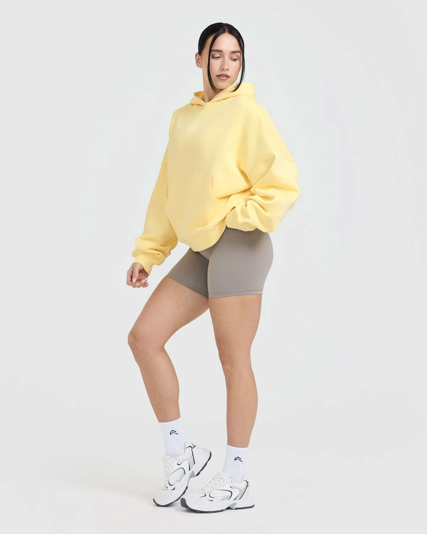Raising the Bar Graphic Unisex Oversized Hoodie | Sherbert Yellow - Image 3
