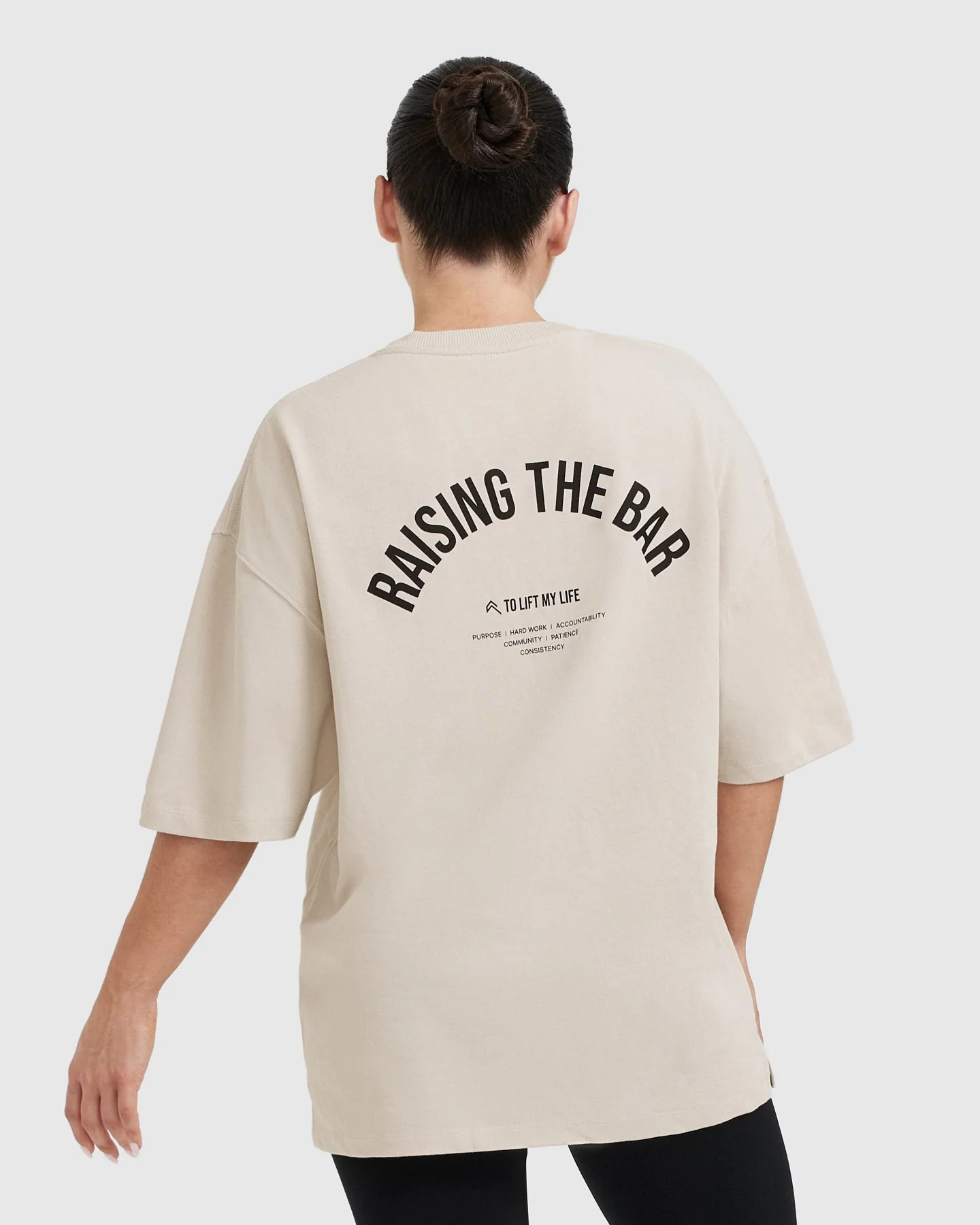 Raising The Bar Graphic Unisex T-Shirt | Sand - Image 2