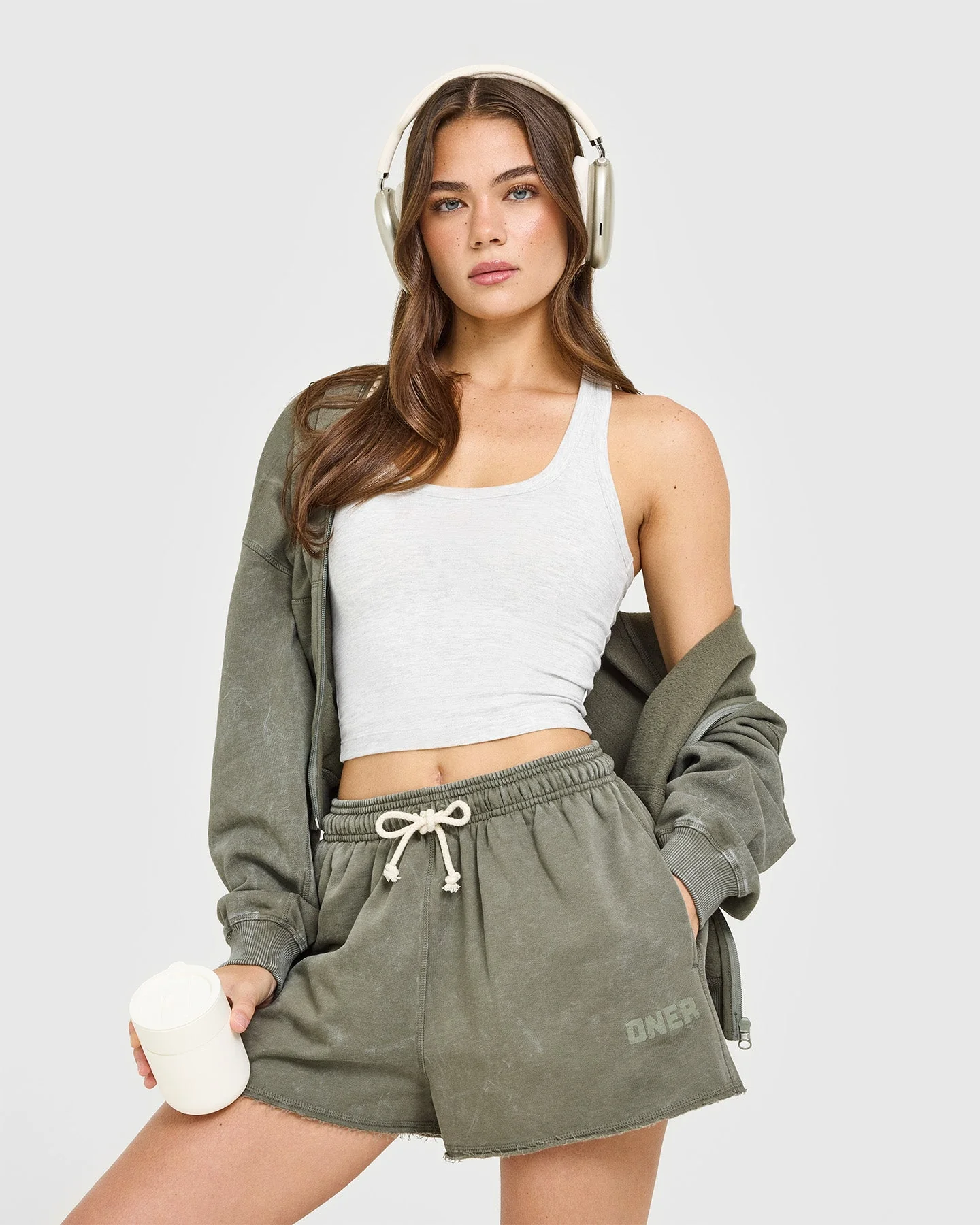 Raw Lounge Oversized Shorts | Washed Alpine Green - Image 6