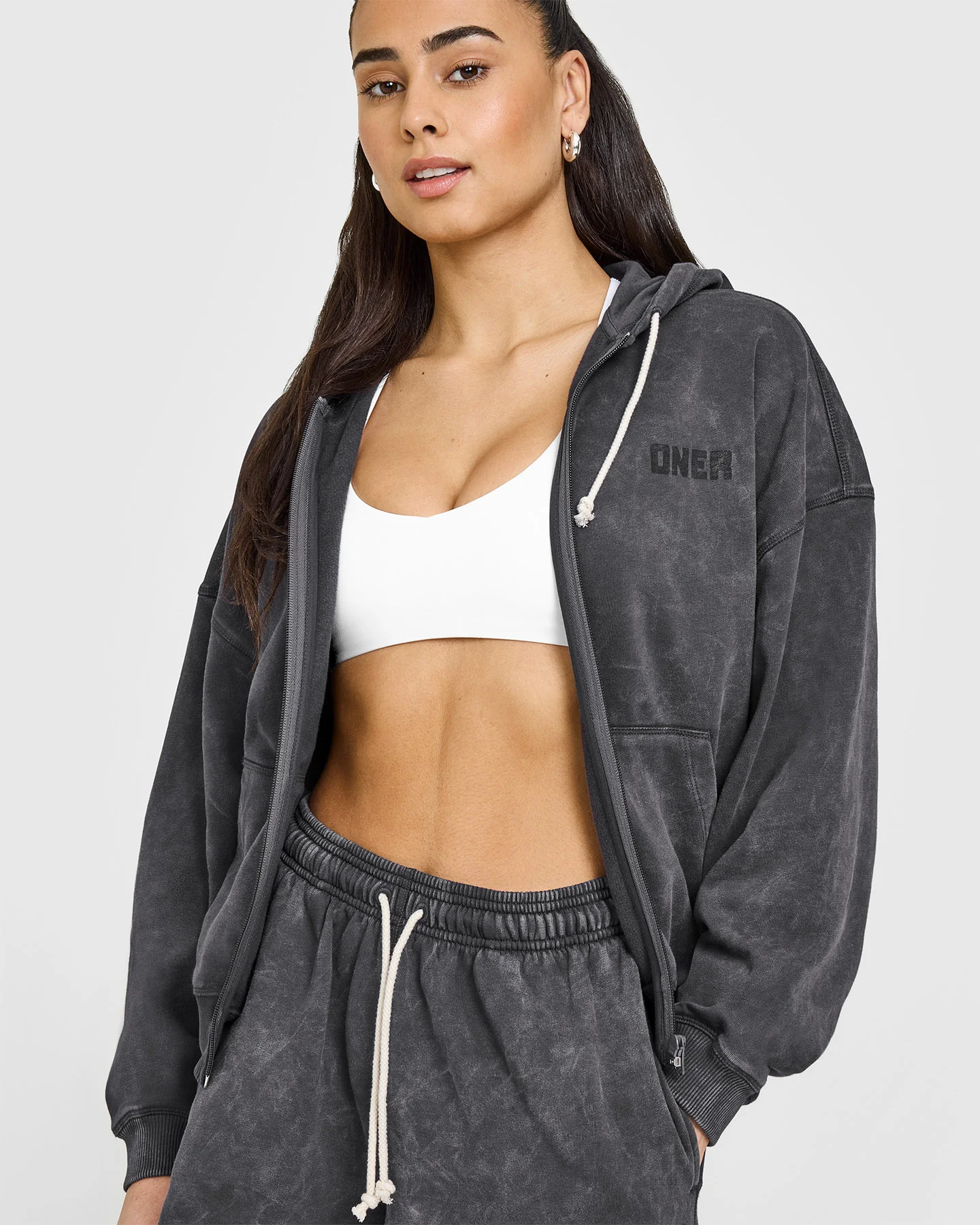 Raw Lounge Oversized Zip Hoodie | Coal - Image 5