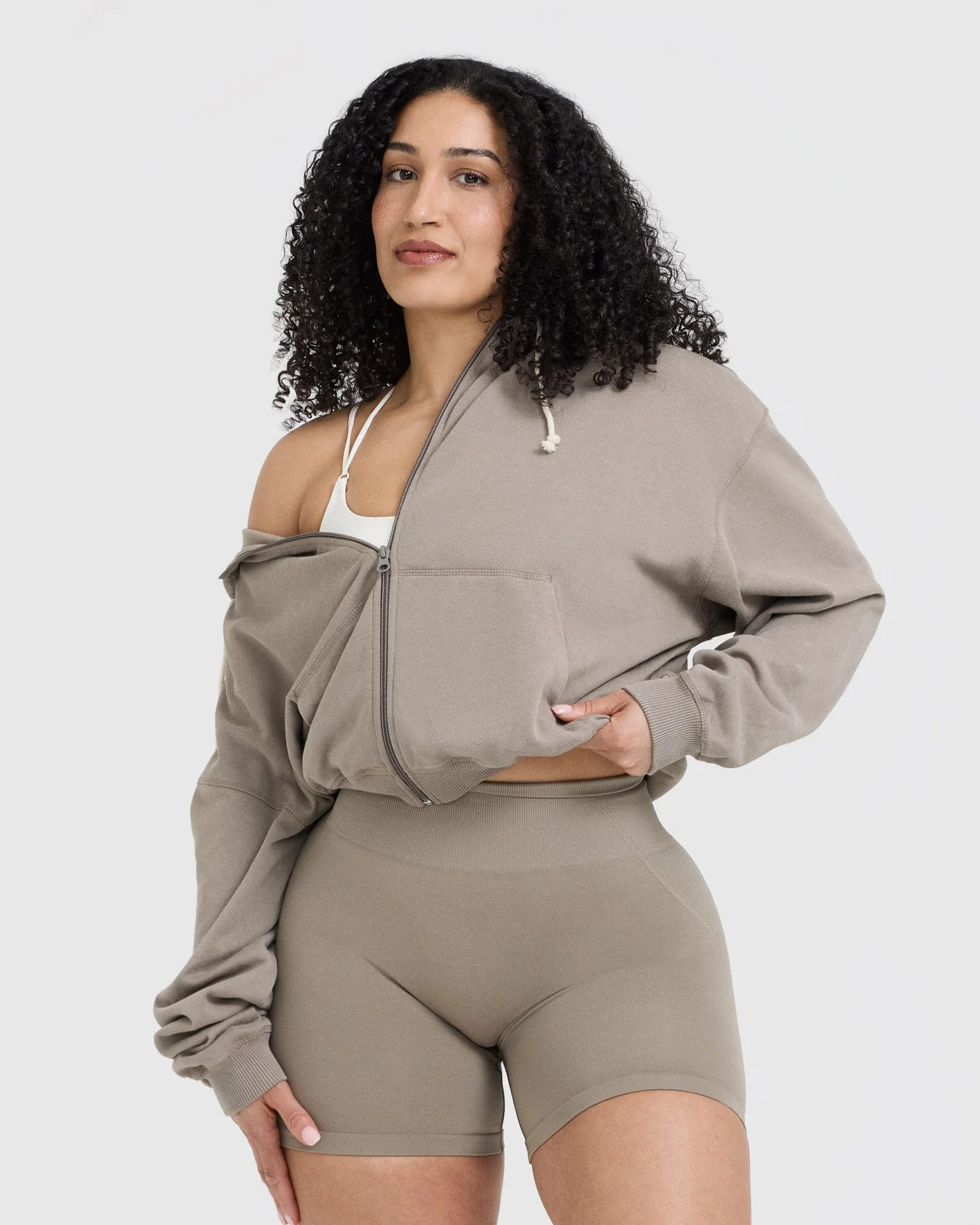 Raw Lounge Oversized Zip Hoodie | Washed Minky