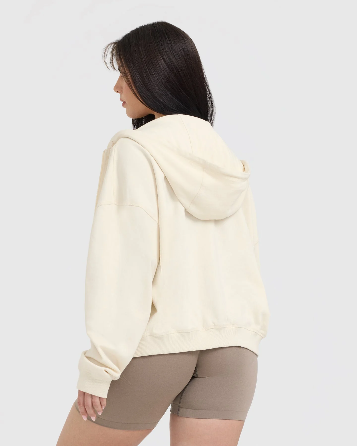 Raw Lounge Oversized Zip Hoodie | Off White - Image 2