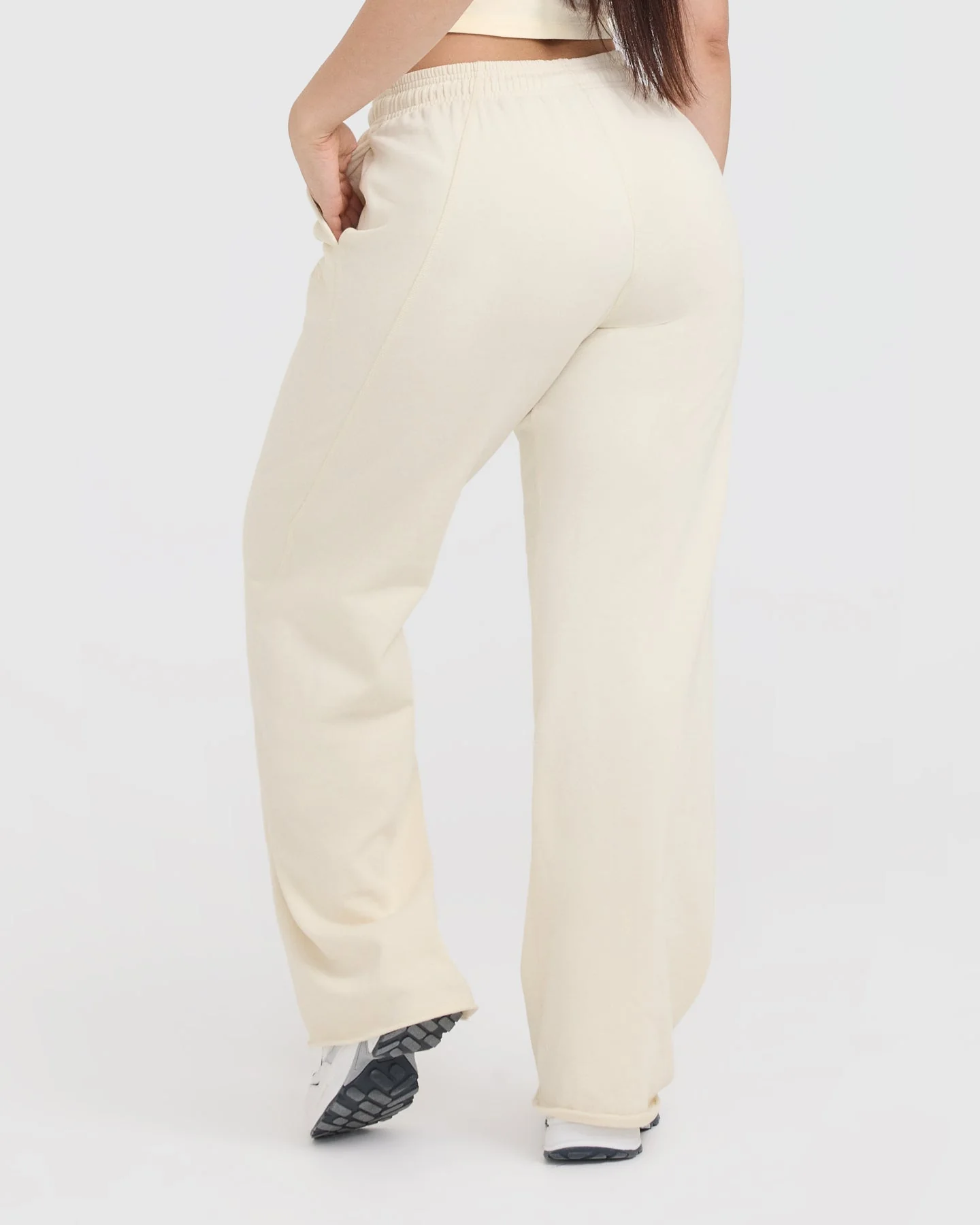 Raw Lounge Wide Leg Joggers | Off White - Image 2