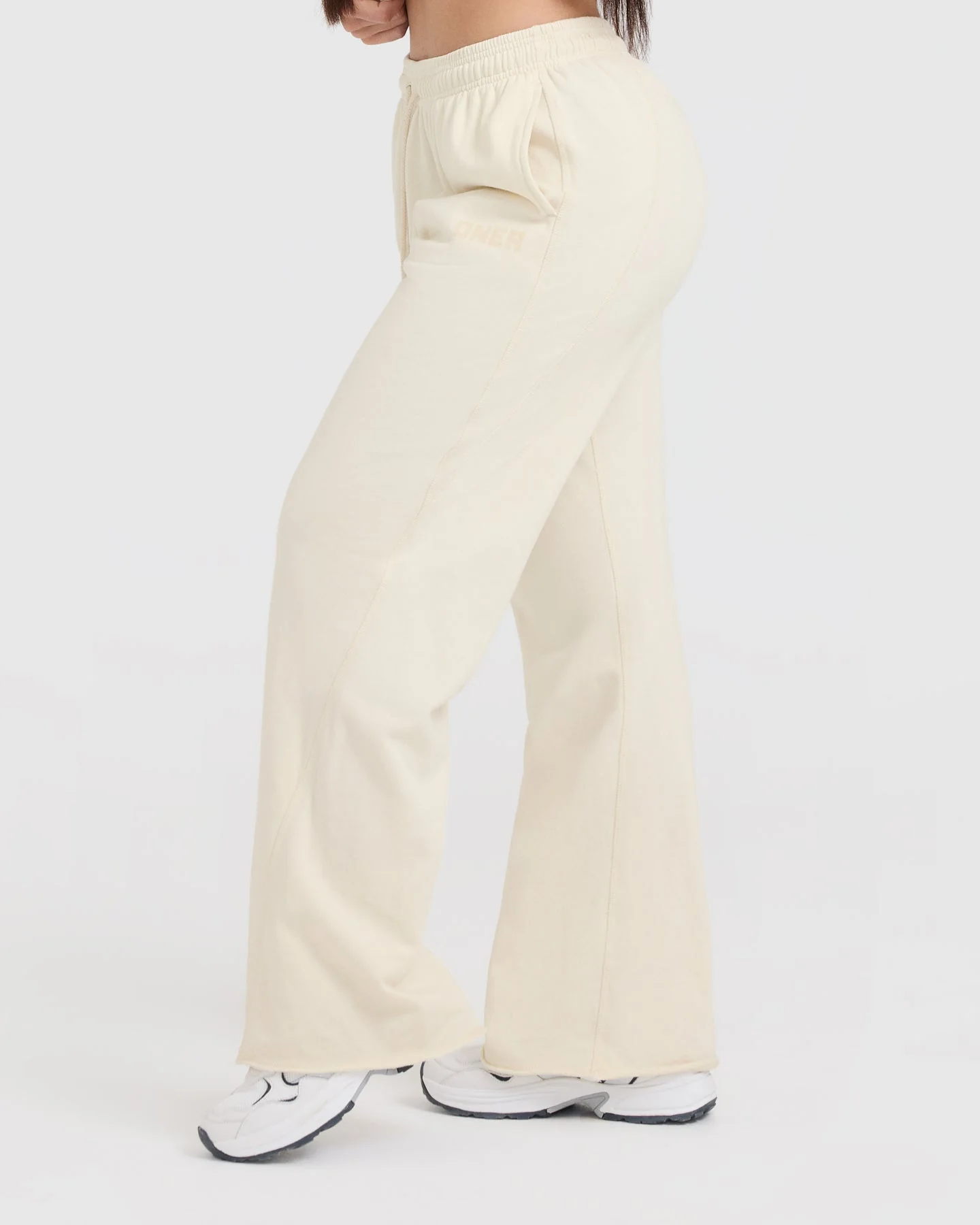 Raw Lounge Wide Leg Joggers | Off White - Image 3