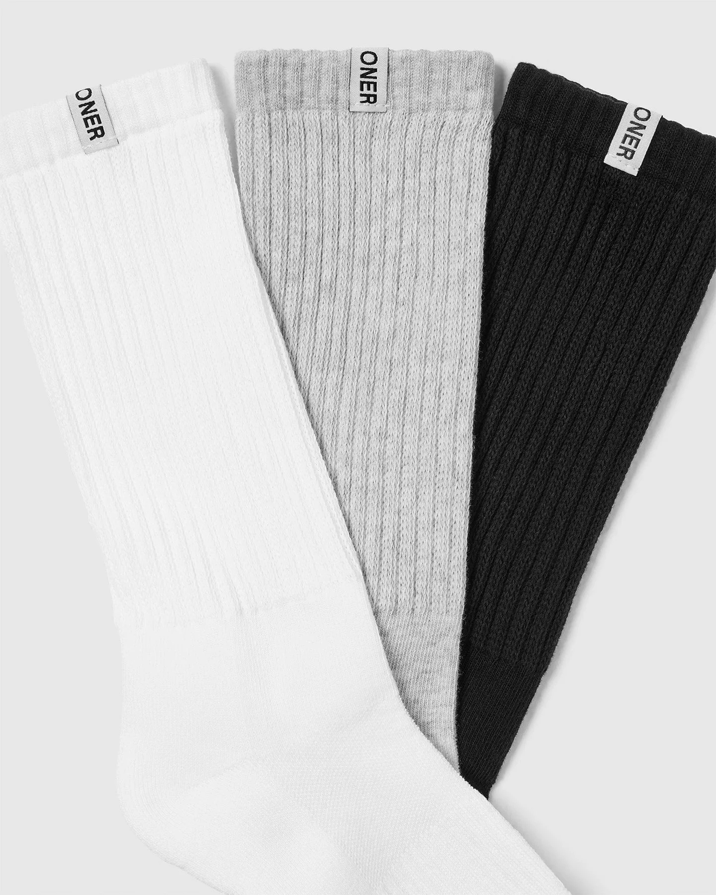 Slouchy Socks 3 Pack | Black/White/Grey Marl - Image 4