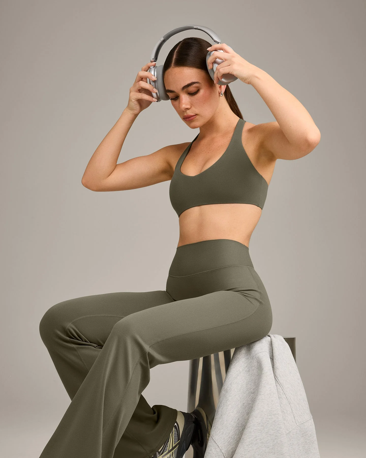 SoftMotion™ Bralette with Grey Logo | Alpine Green - Image 6