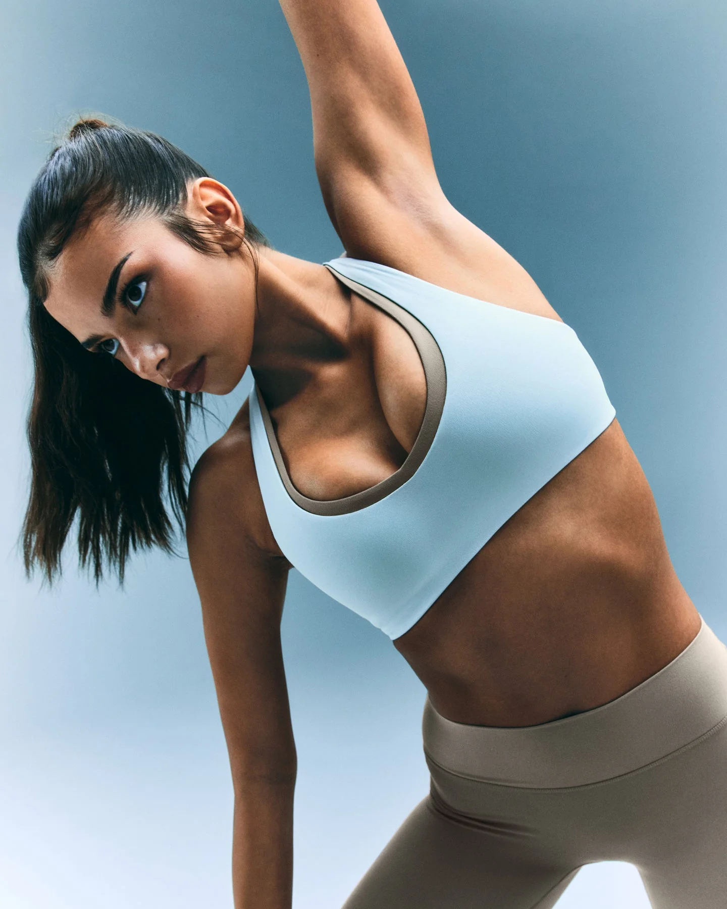 SoftMotion™ Bralette with Grey Logo | Cloud Blue - Image 2