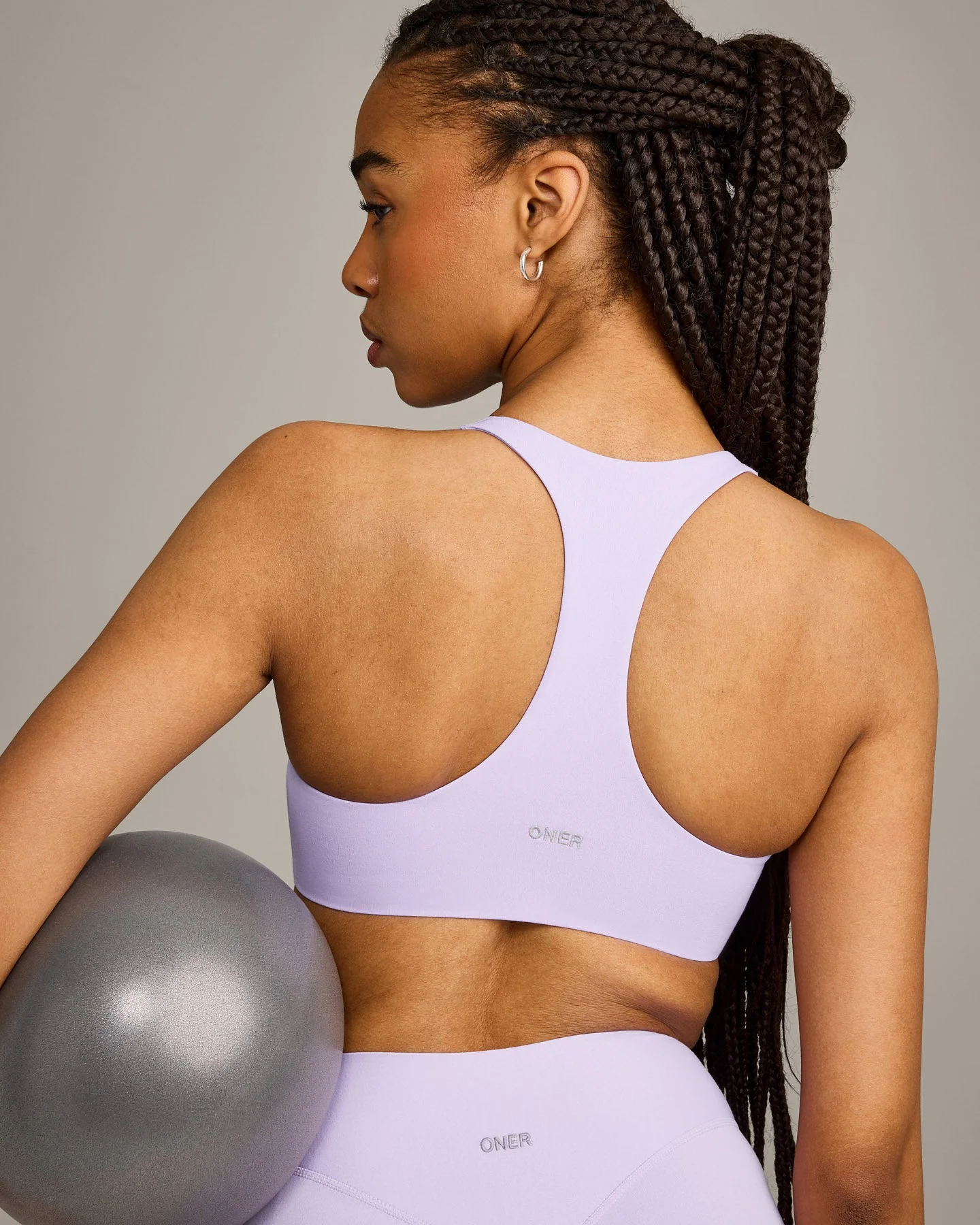 SoftMotion™ Bralette with Grey Logo | Lavender Purple - Image 2