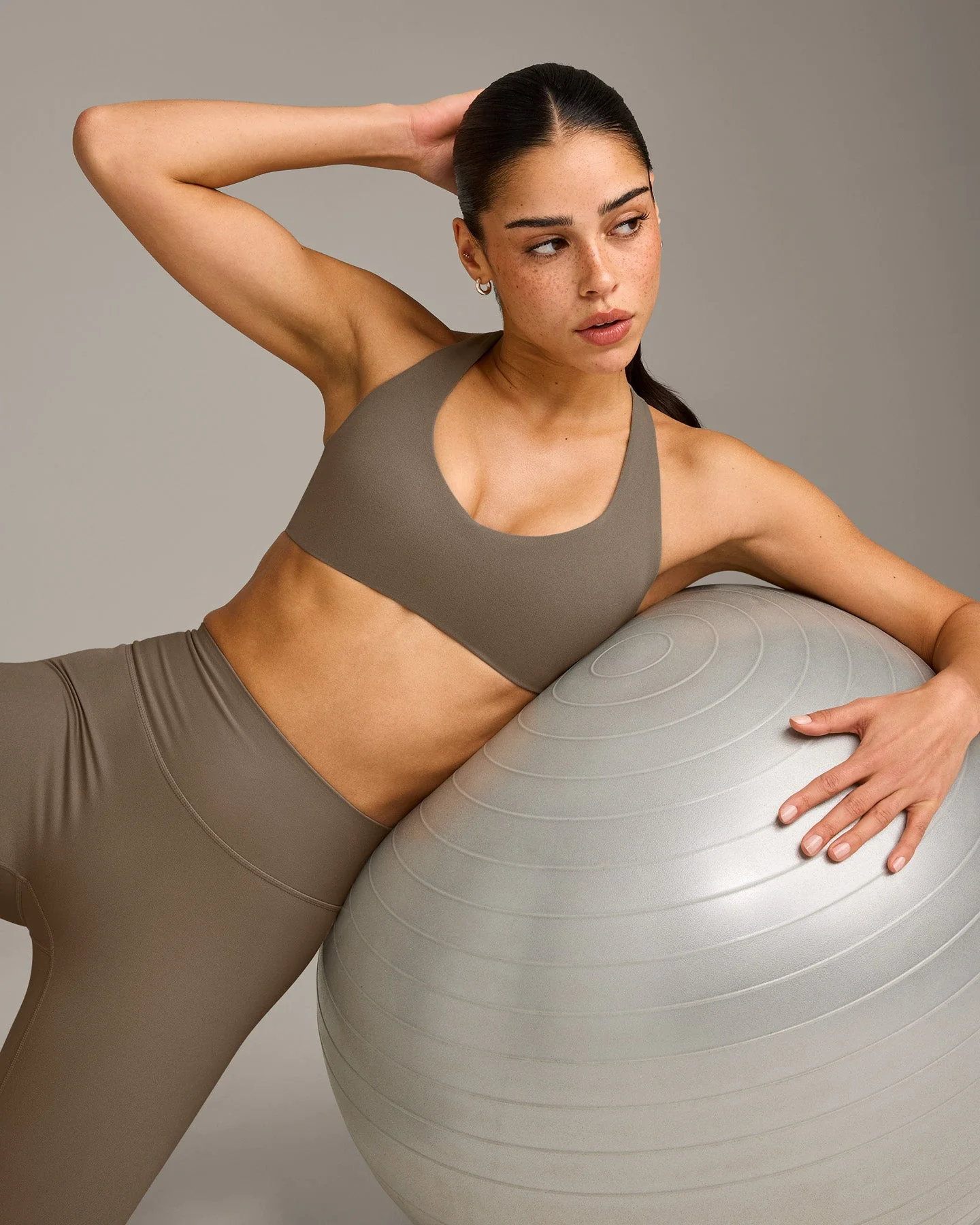 SoftMotion™ Bralette with Grey Logo | Moss Brown - Image 4