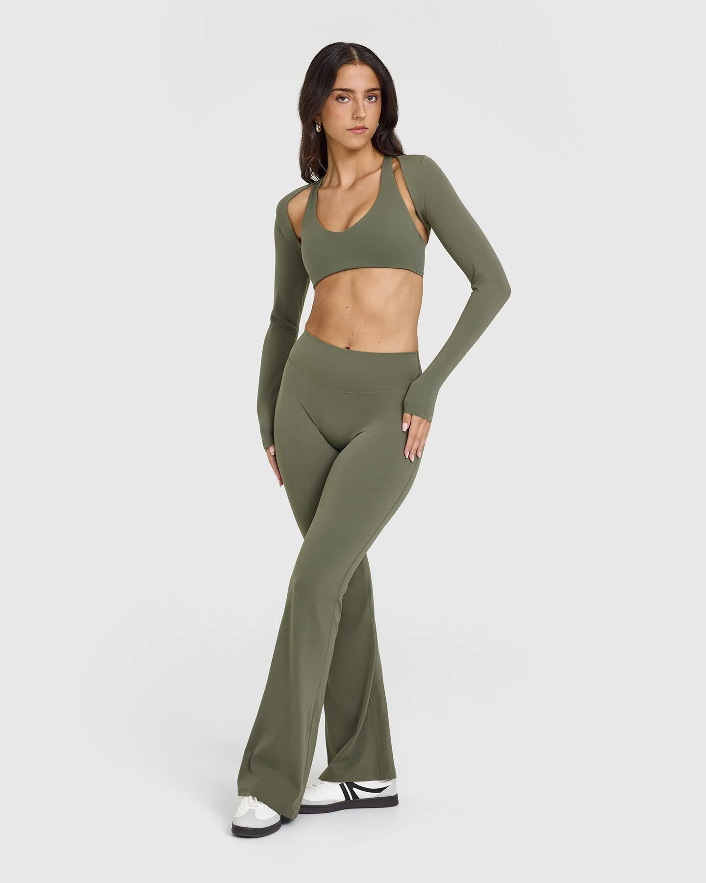 SoftMotion™ Bralette with White Logo | Alpine Green - Image 3