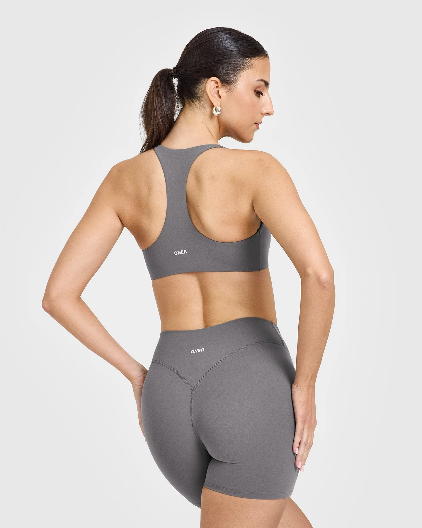 SoftMotion™ Bralette with White Logo | Ash Grey - Image 2
