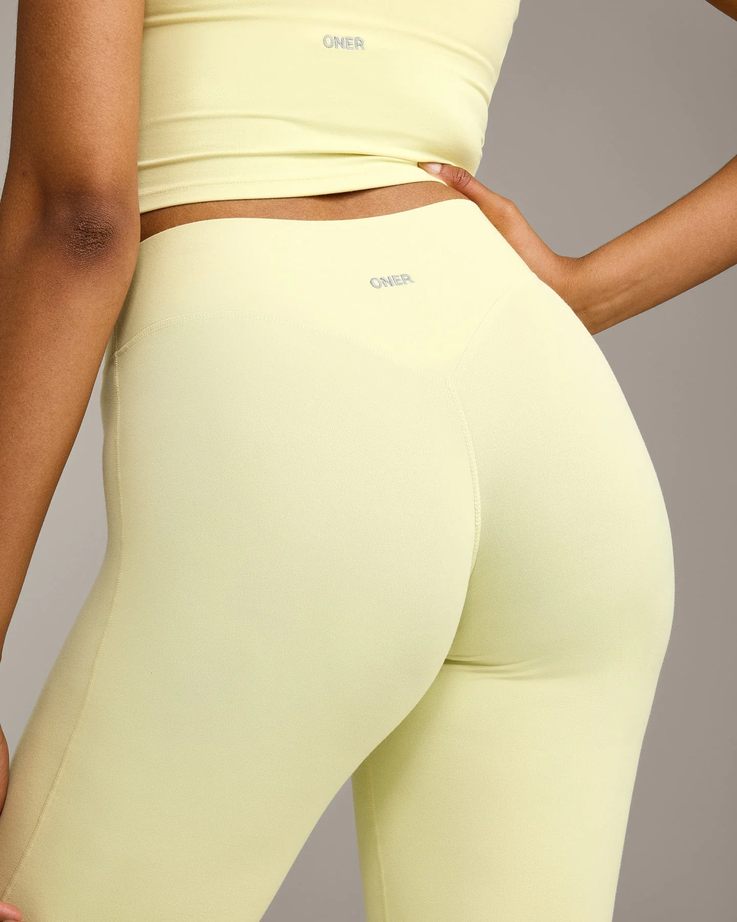 SoftMotion™ Flared Bottoms with Grey Logo | Pastel Yellow - Image 4
