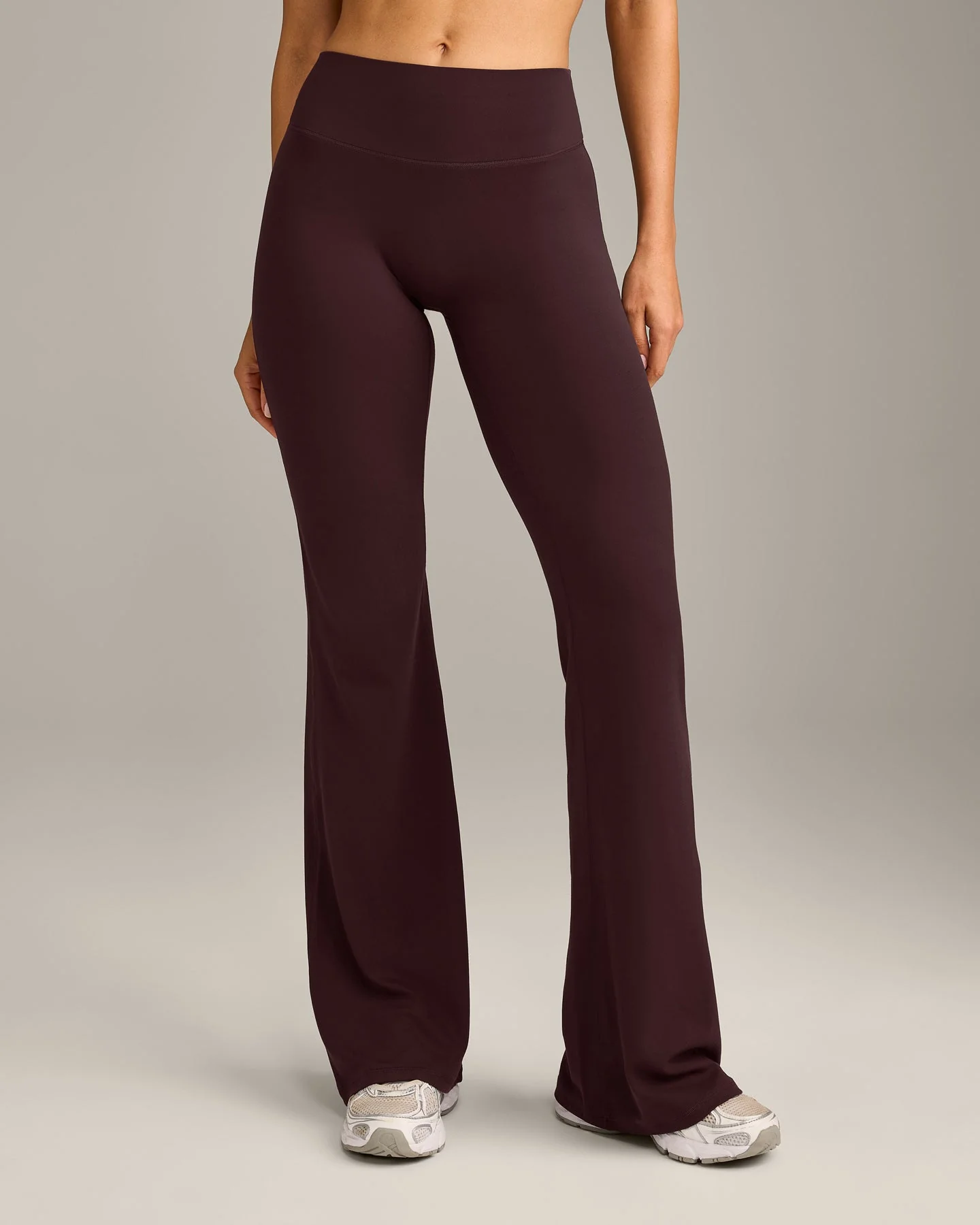 SoftMotion™ Flared Bottoms with Grey Logo | Plum Brown - Image 2