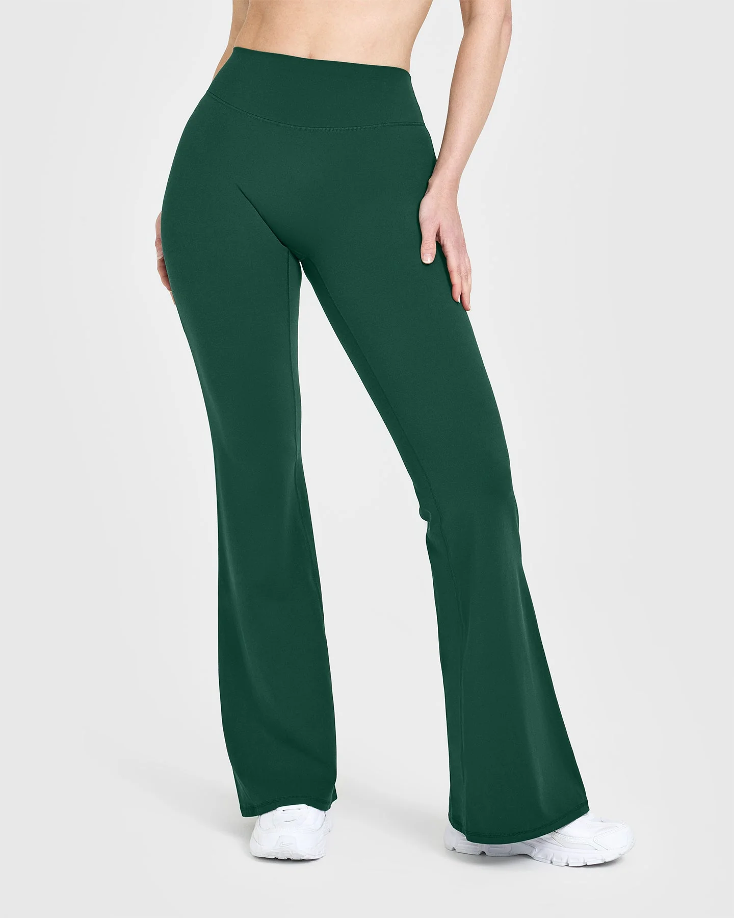 SoftMotion™ Flared Bottoms with White Logo | Dark Racing Green - Image 2