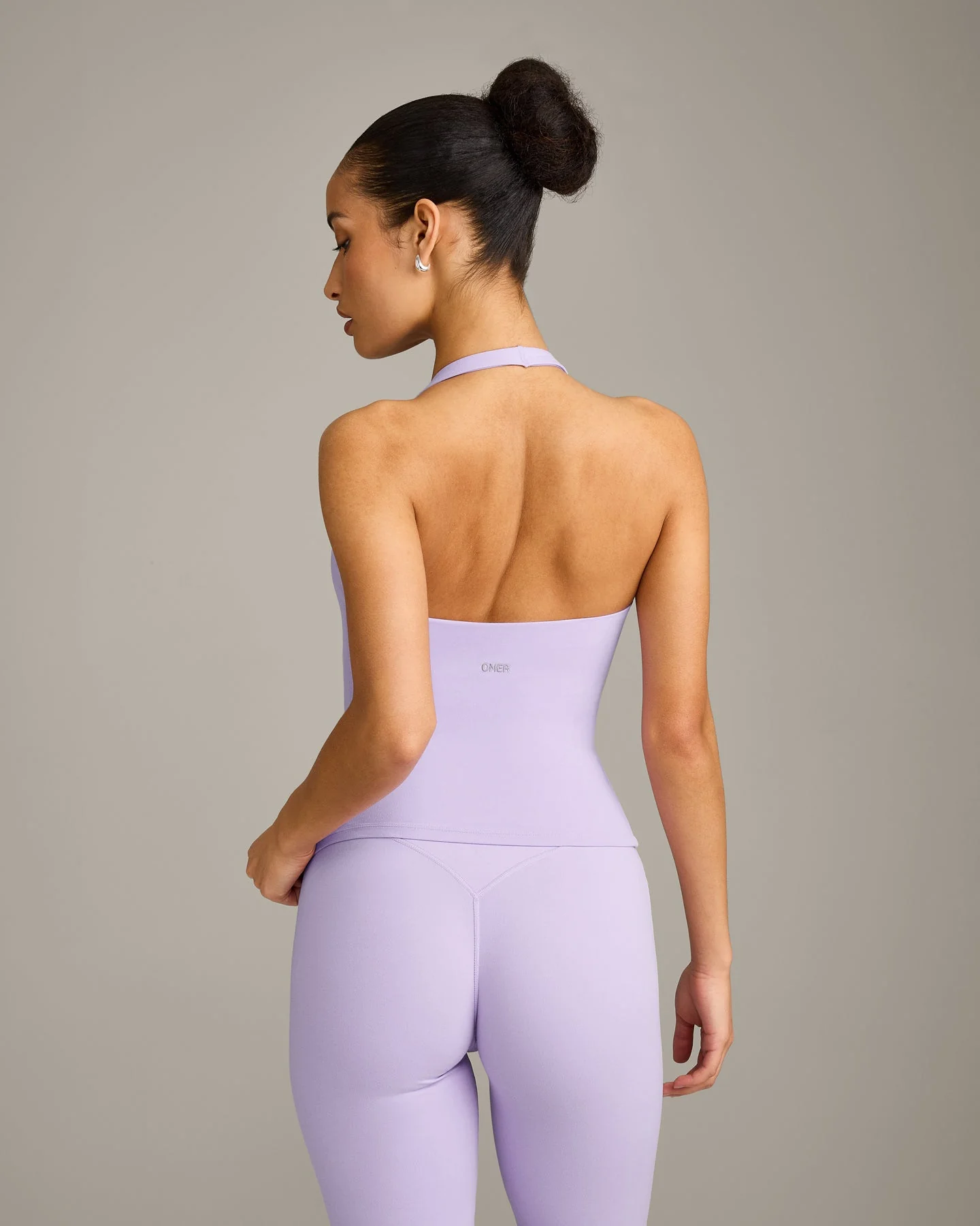 SoftMotion™ Halter Neck Vest with Built in Bra Shelf with Grey Logo | Lavender Purple - Image 6