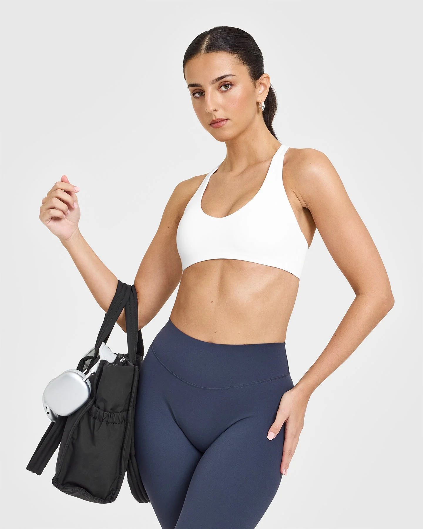 SoftMotion™ Leggings with White Logo | True Blue - Image 6