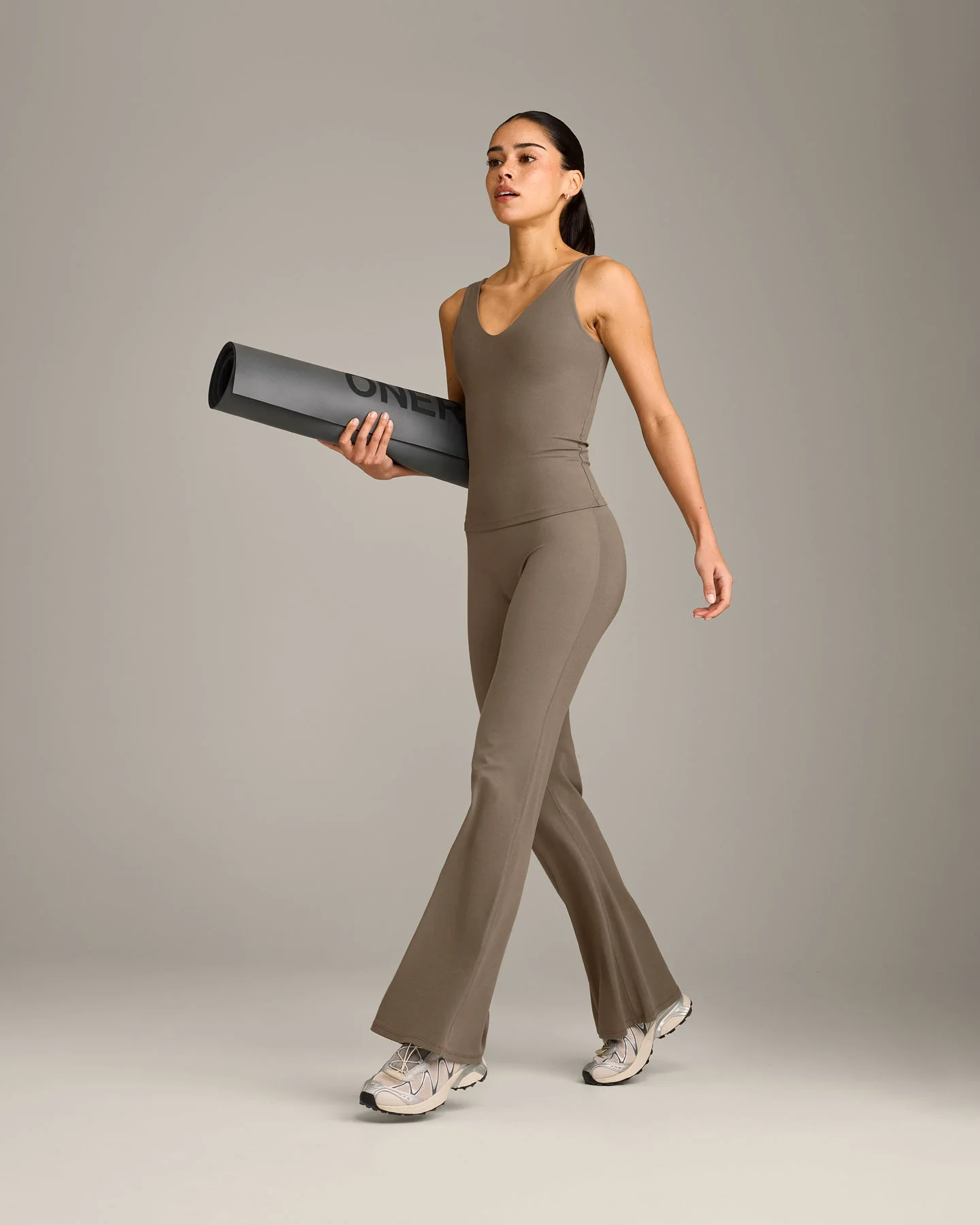 SoftMotion™ Scoop Neck Vest with Grey Logo | Moss Brown - Image 3