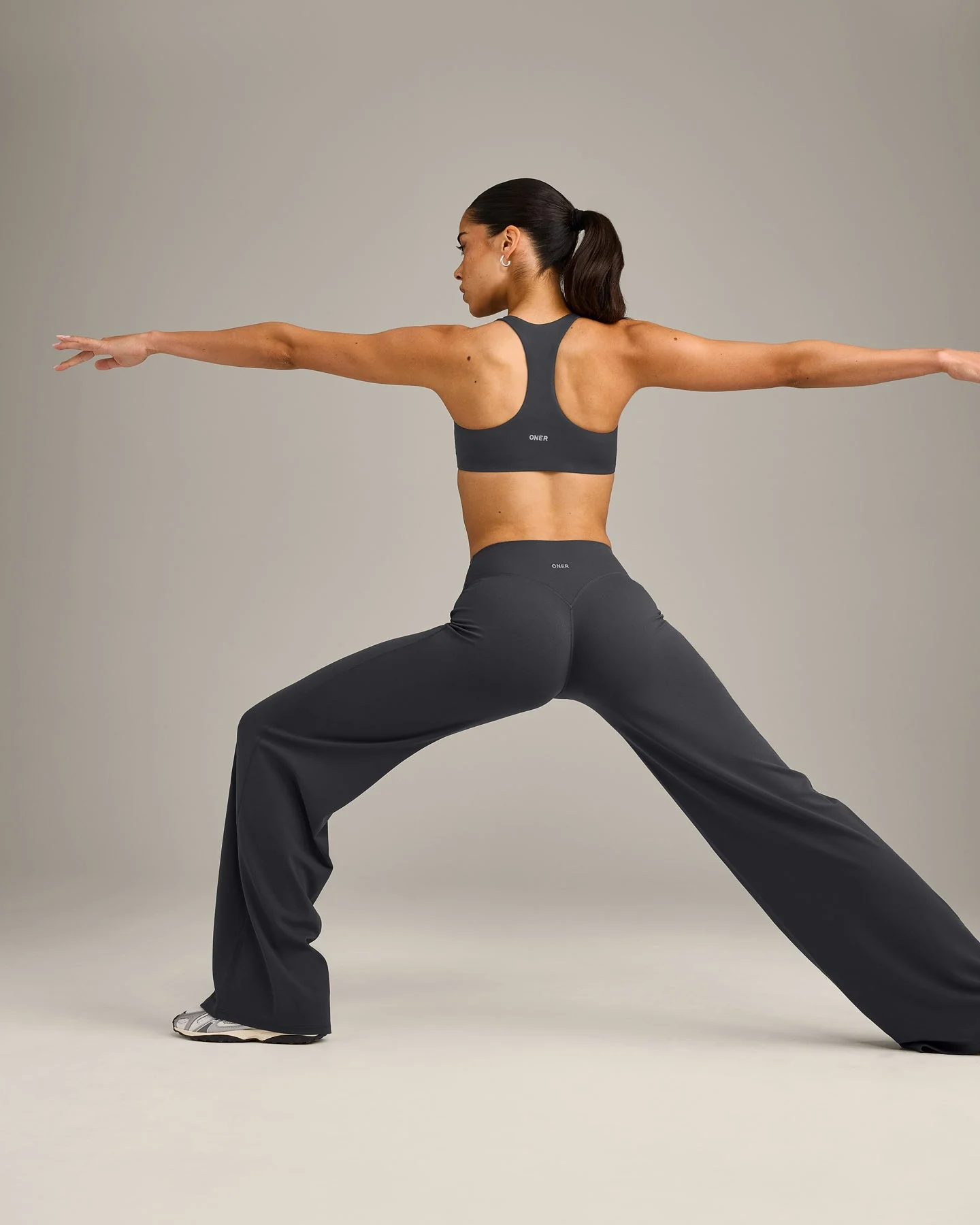 SoftMotion™ Straight Leg Bottoms with Grey Logo | Coal - Image 6