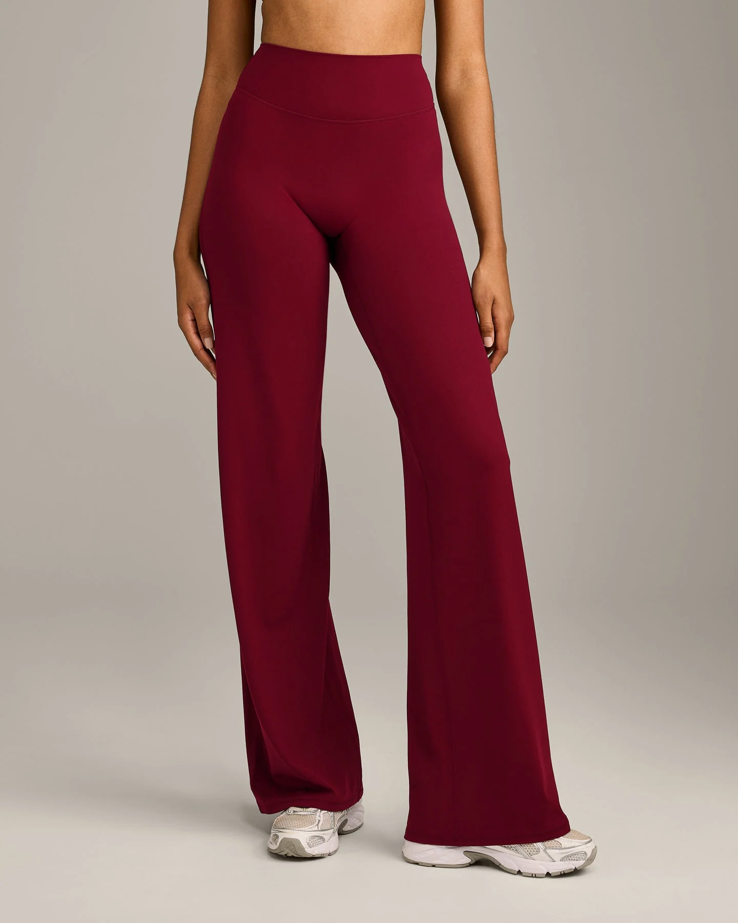 SoftMotion™ Straight Leg Bottoms with Grey Logo | Ruby Red - Image 2