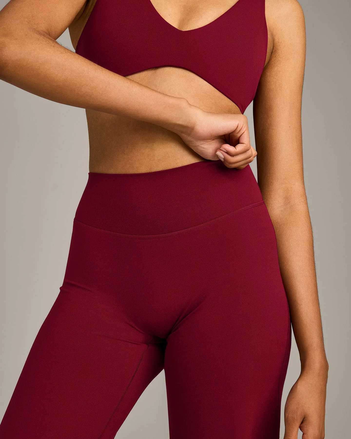 SoftMotion™ Straight Leg Bottoms with Grey Logo | Ruby Red - Image 5