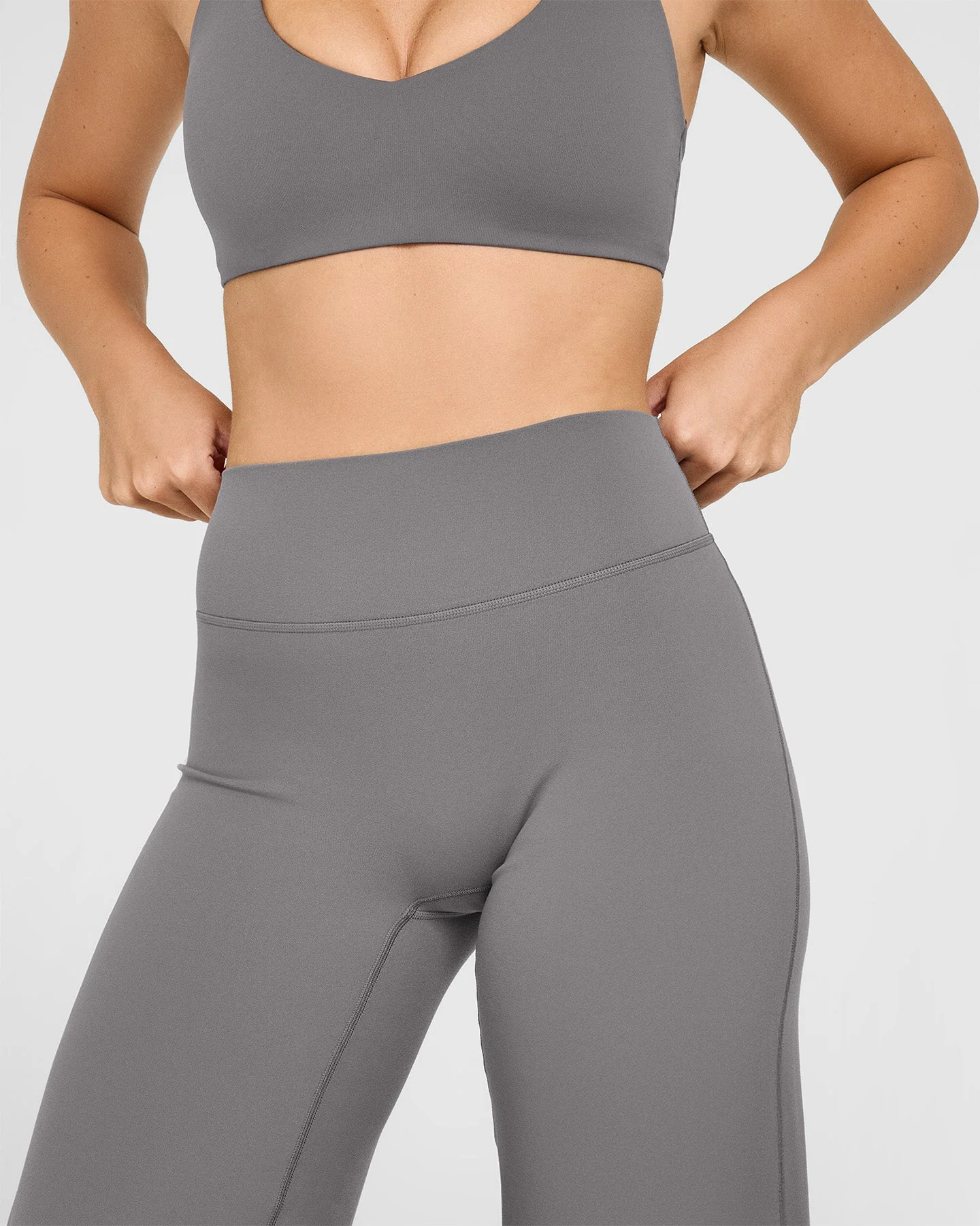 SoftMotion™ Straight Leg Bottoms with White Logo | Ash Grey - Image 5