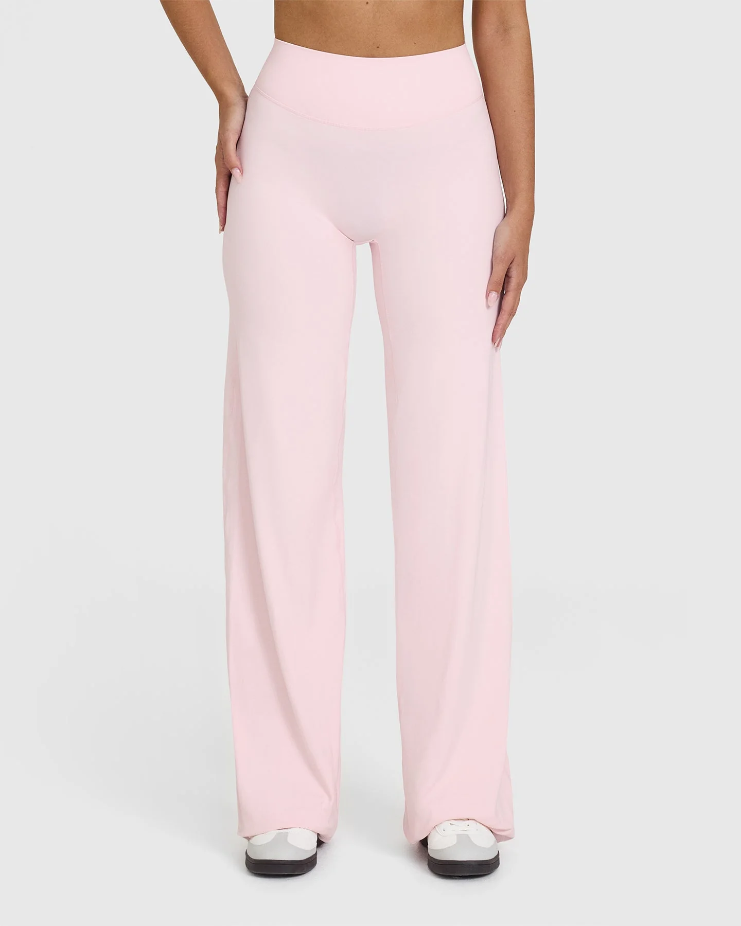 SoftMotion™ Straight Leg Bottoms with White Logo | Ballet Pink - Image 2