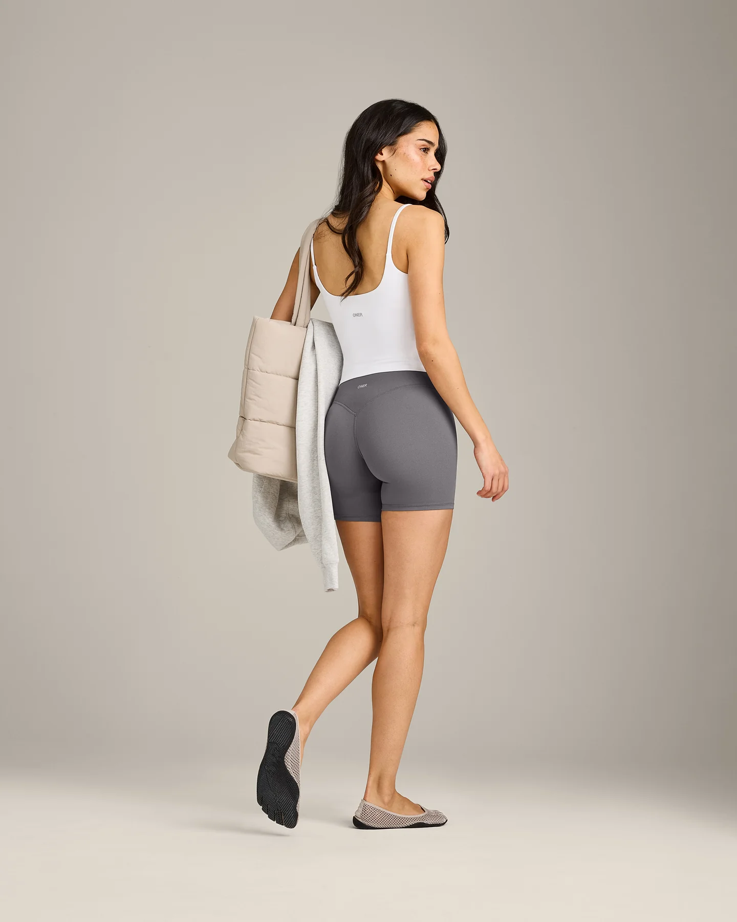 SoftMotion™ Strappy Vest with Built in Bra Shelf | White - Image 3