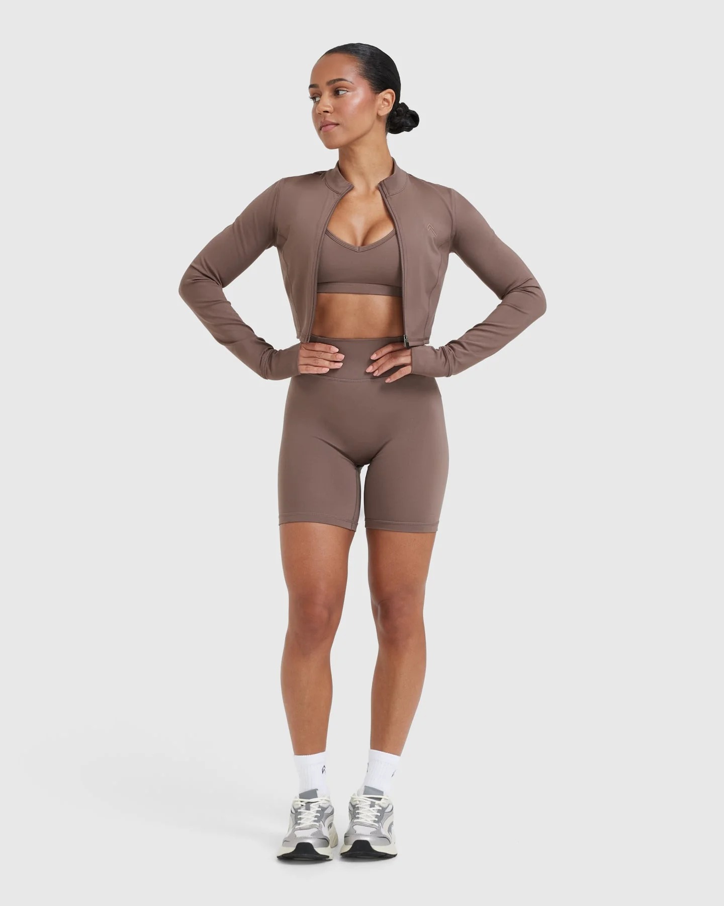 Timeless Crop Jacket | Cool Brown - Image 3