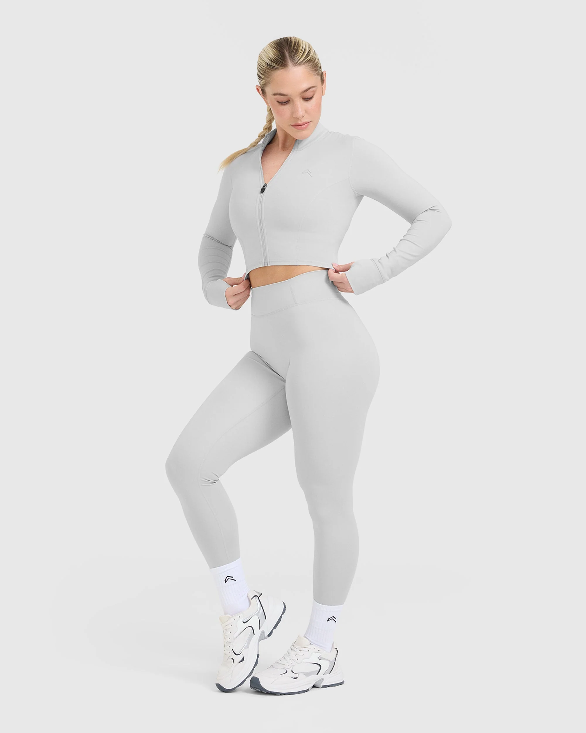 Timeless Crop Jacket | Light Grey - Image 3