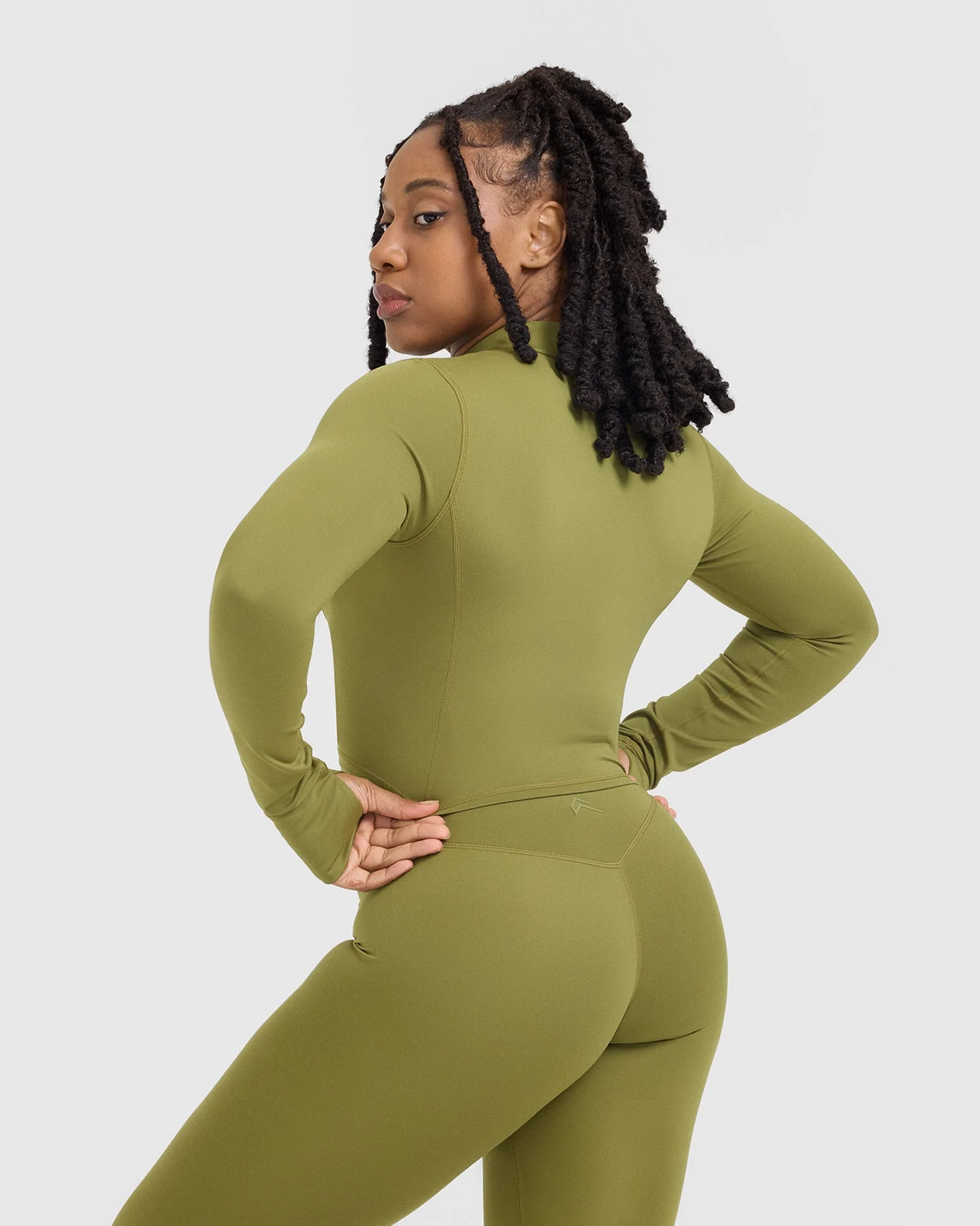 Timeless Crop Jacket | Olive Green - Image 2
