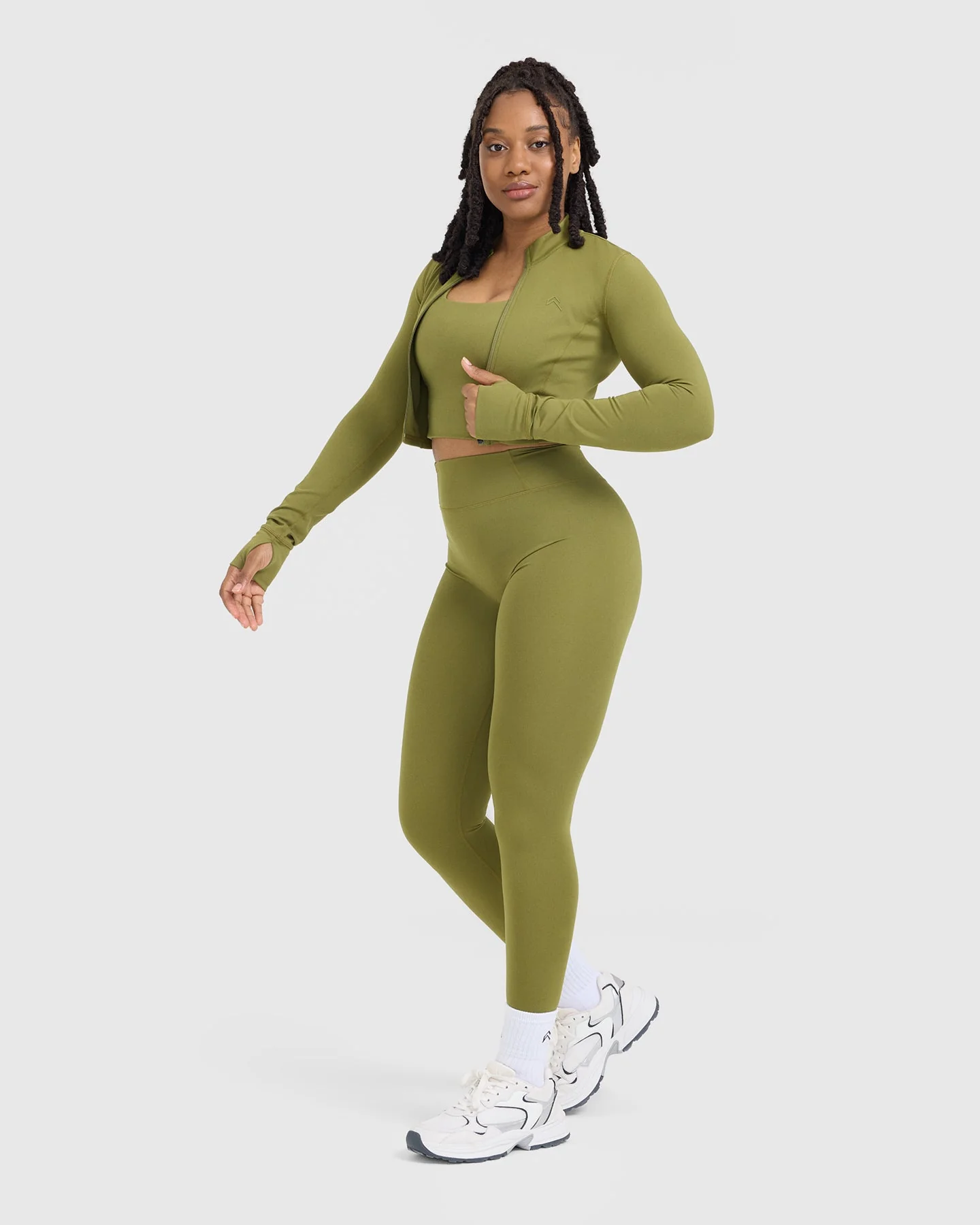 Timeless Crop Jacket | Olive Green - Image 3