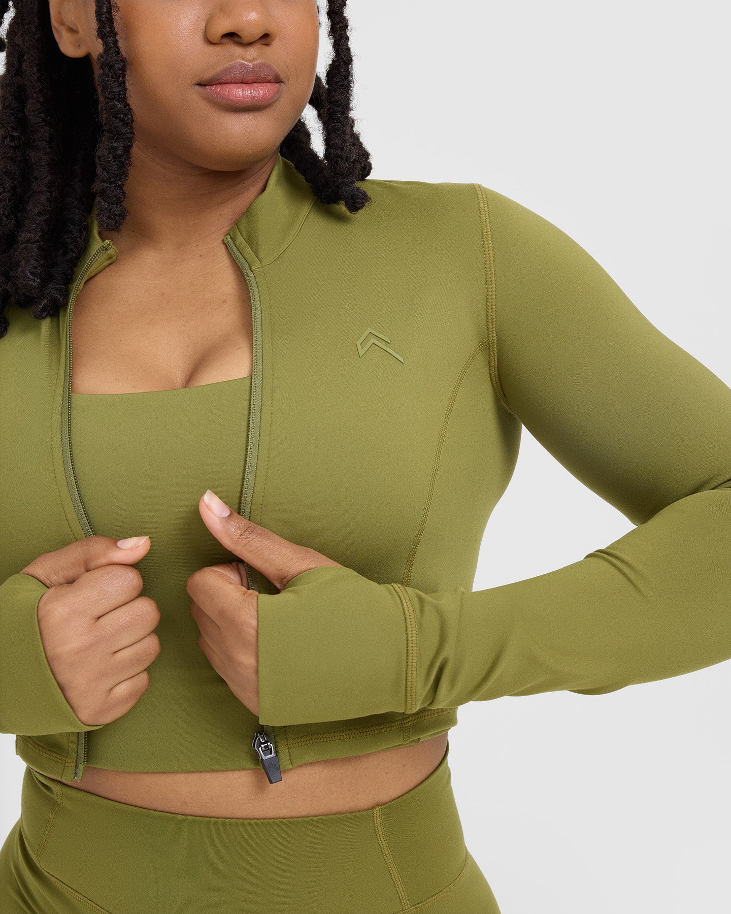 Timeless Crop Jacket | Olive Green - Image 4