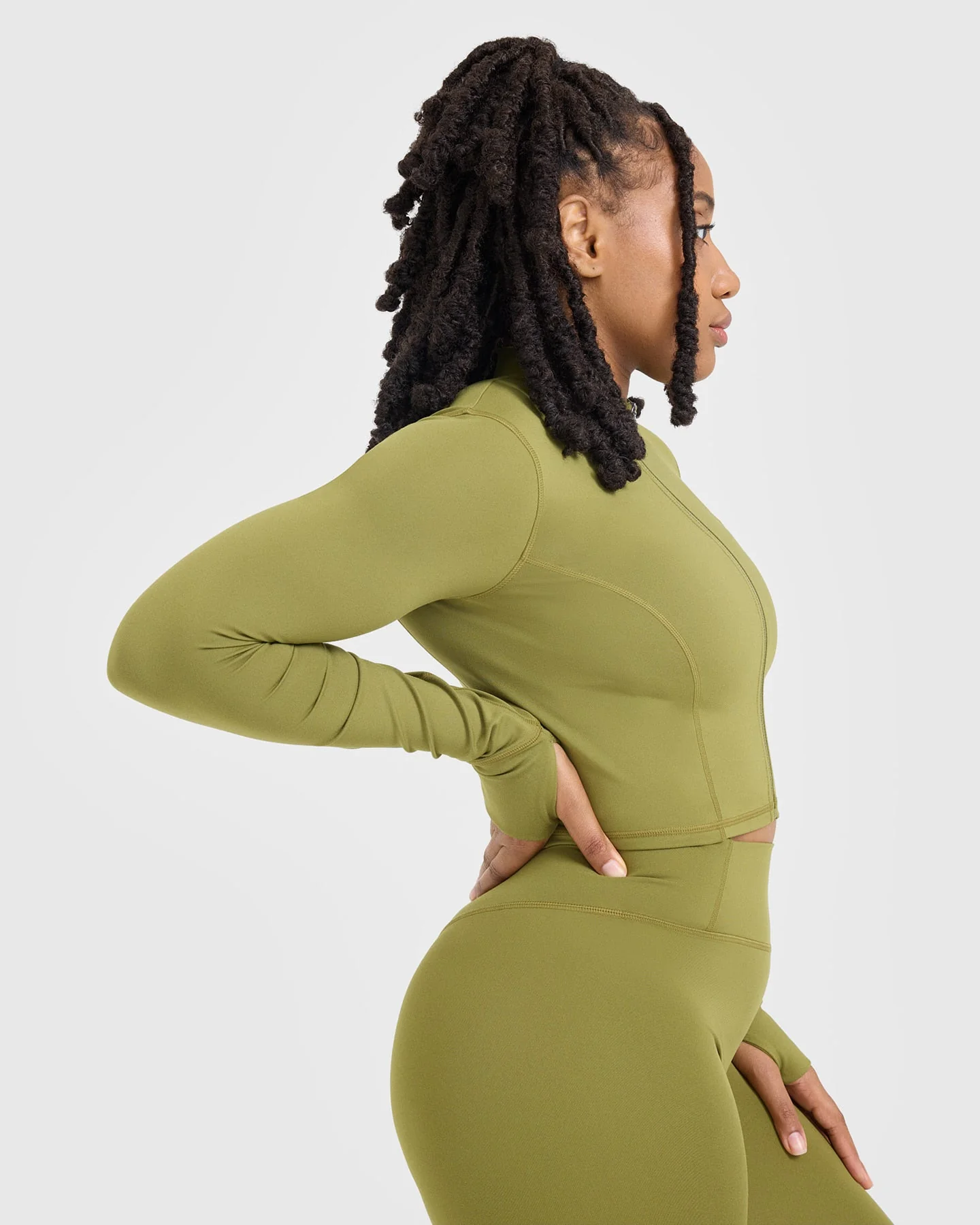 Timeless Crop Jacket | Olive Green - Image 5